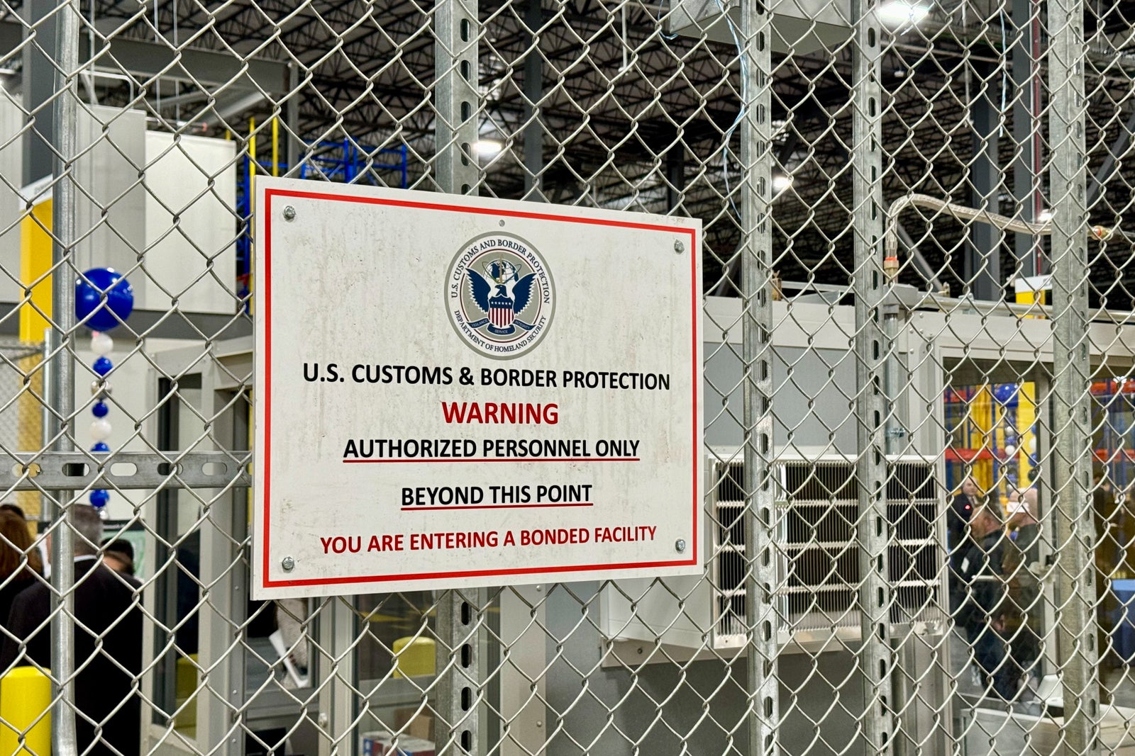 CBP warning sign