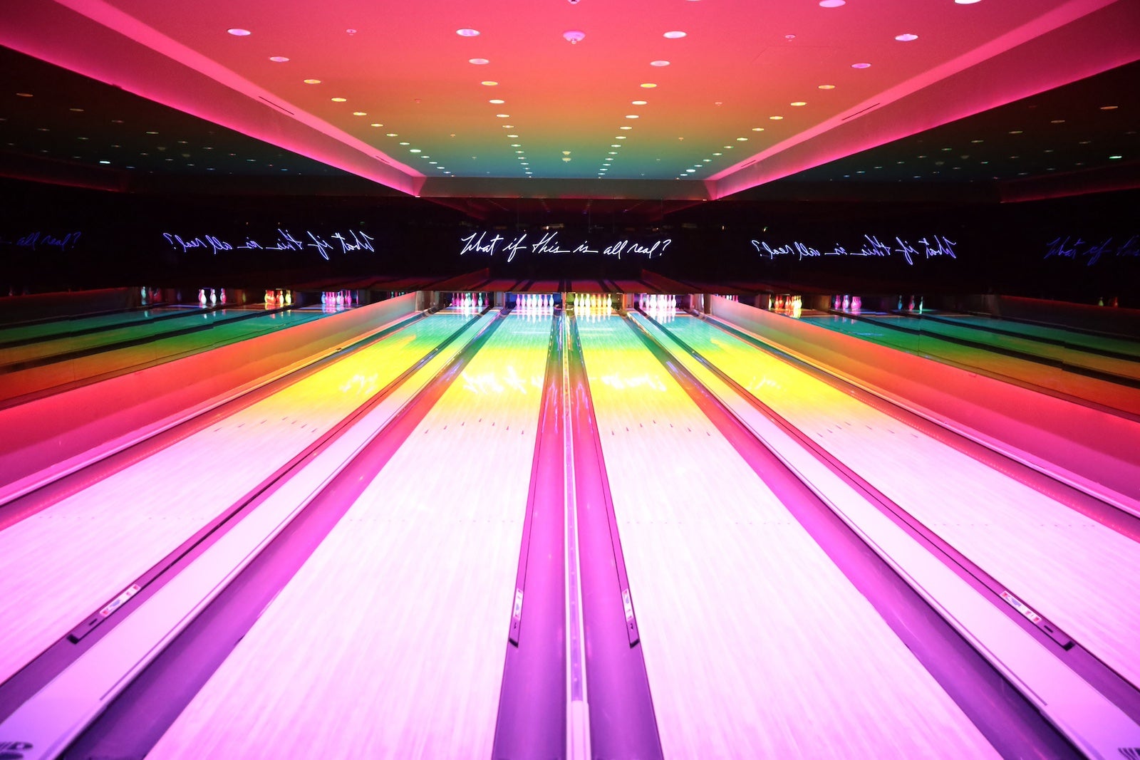 The bowling alley at the Miami Beach Edition