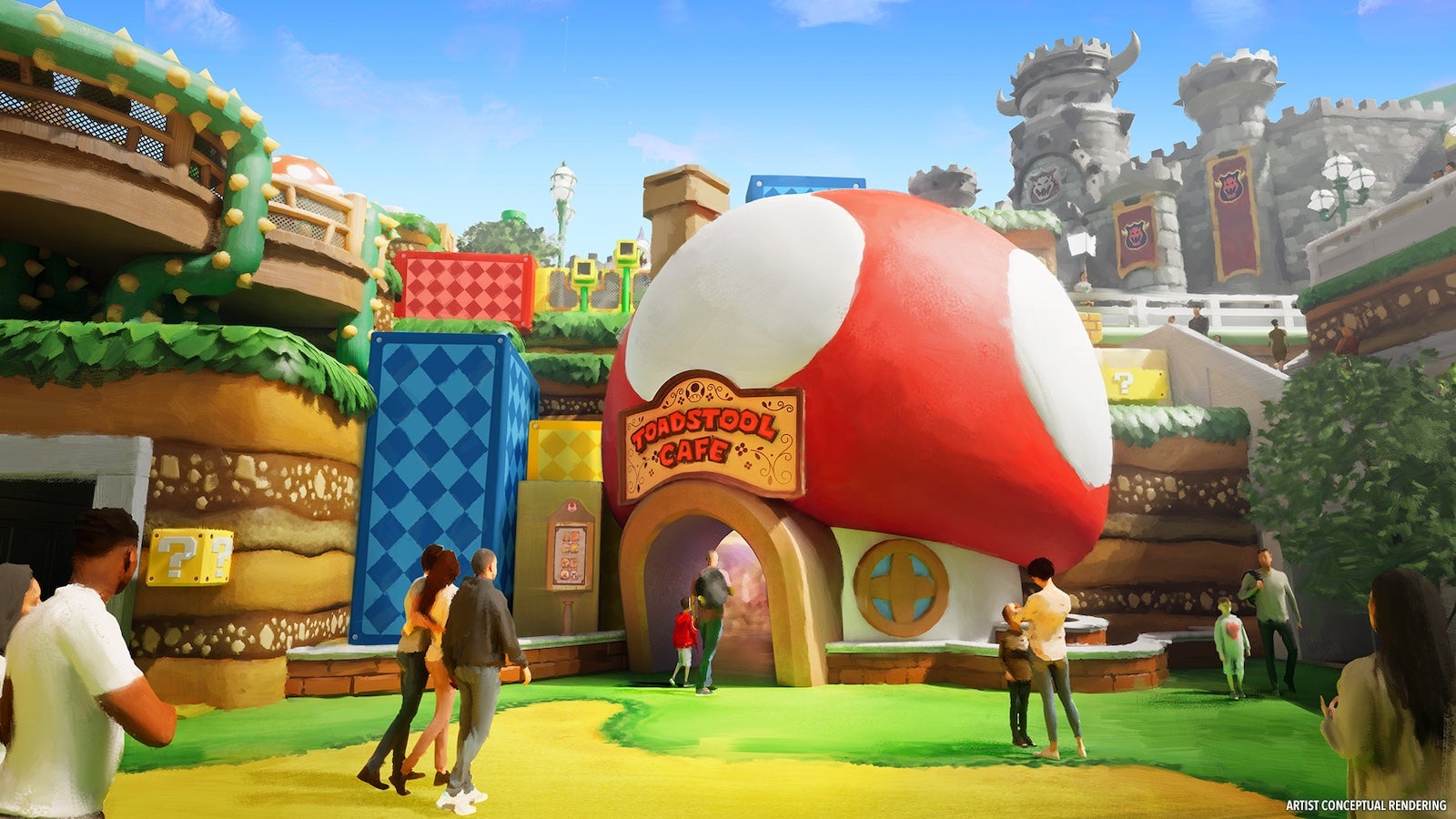 Toadstool cafe at Super Nintendo world