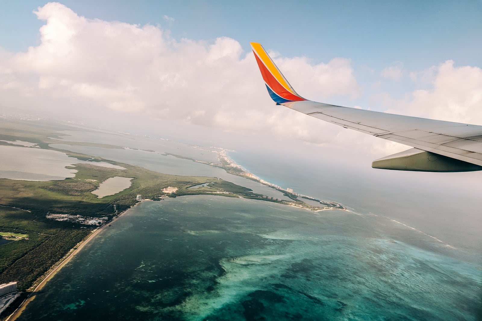 Southwest takeoff from Cancun