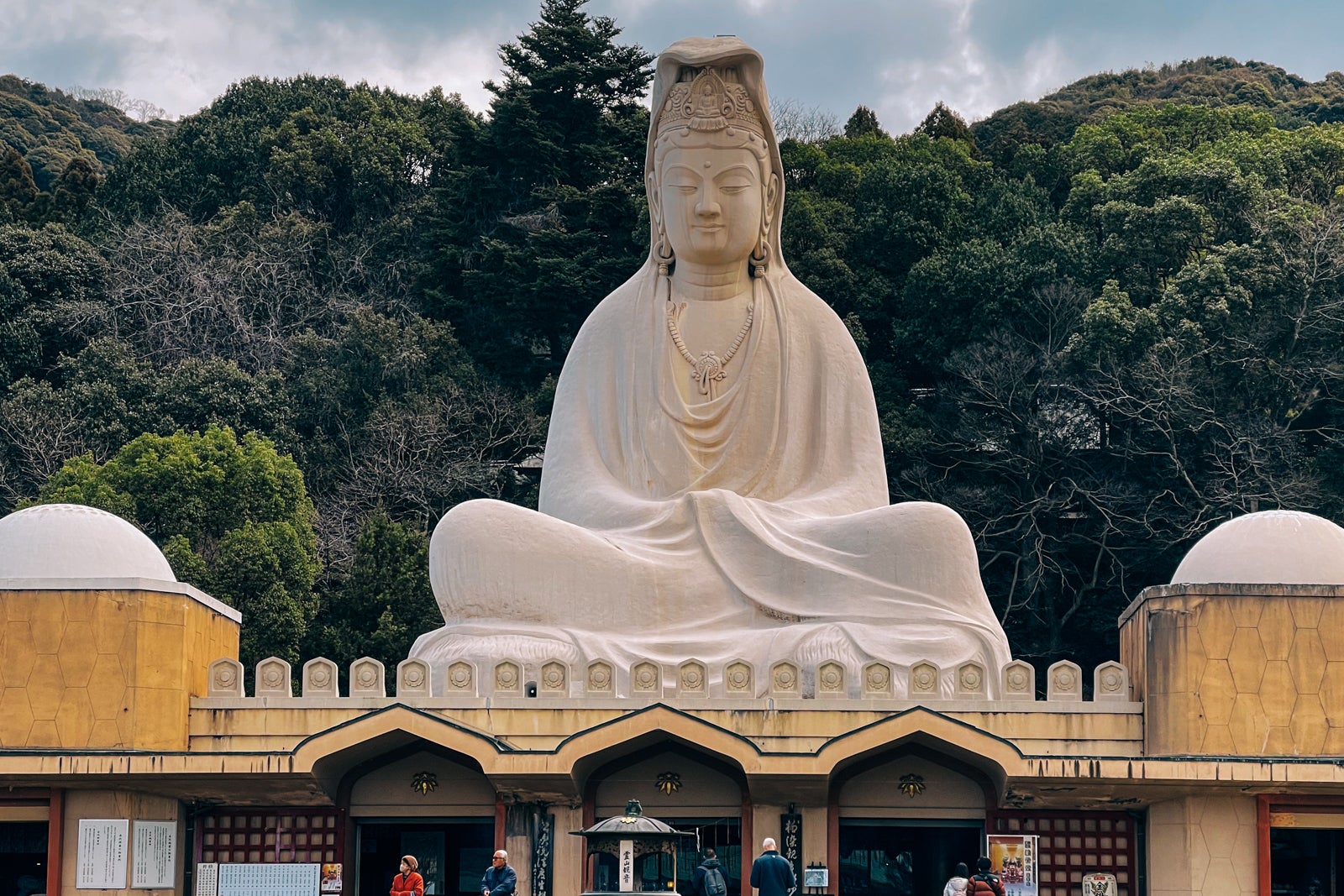 Ryozen Kannon Temple Buddha statue in Kyoto.