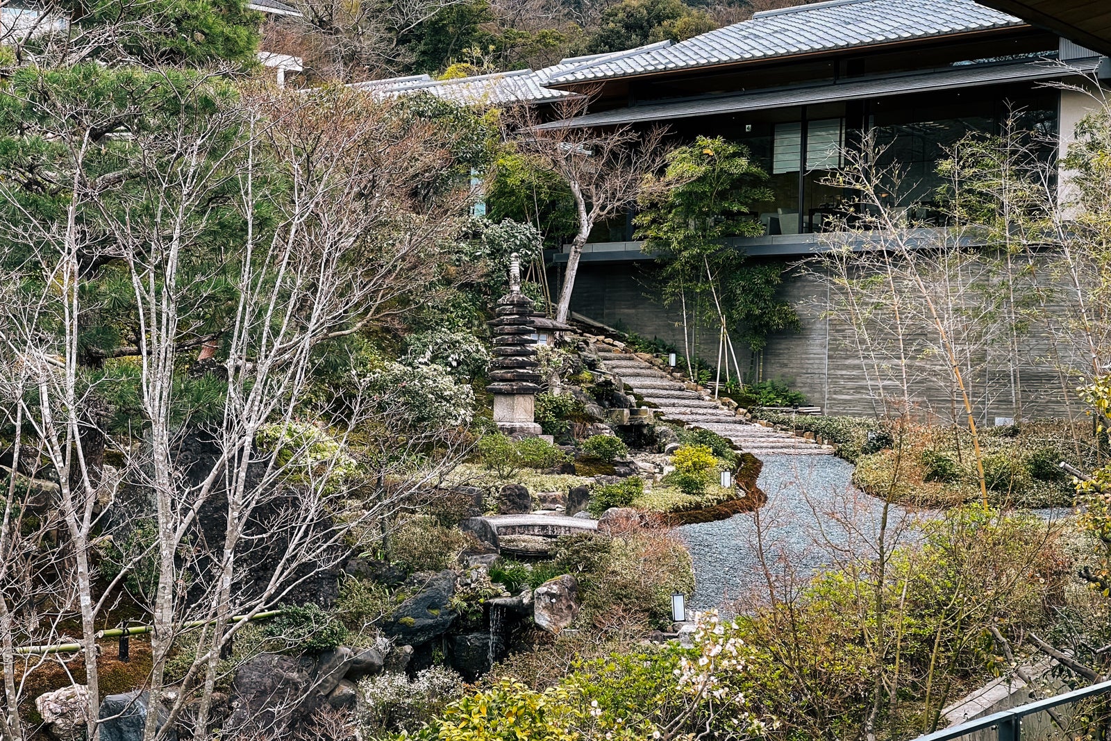 Japanese garden at Park Hyatt Kyoto