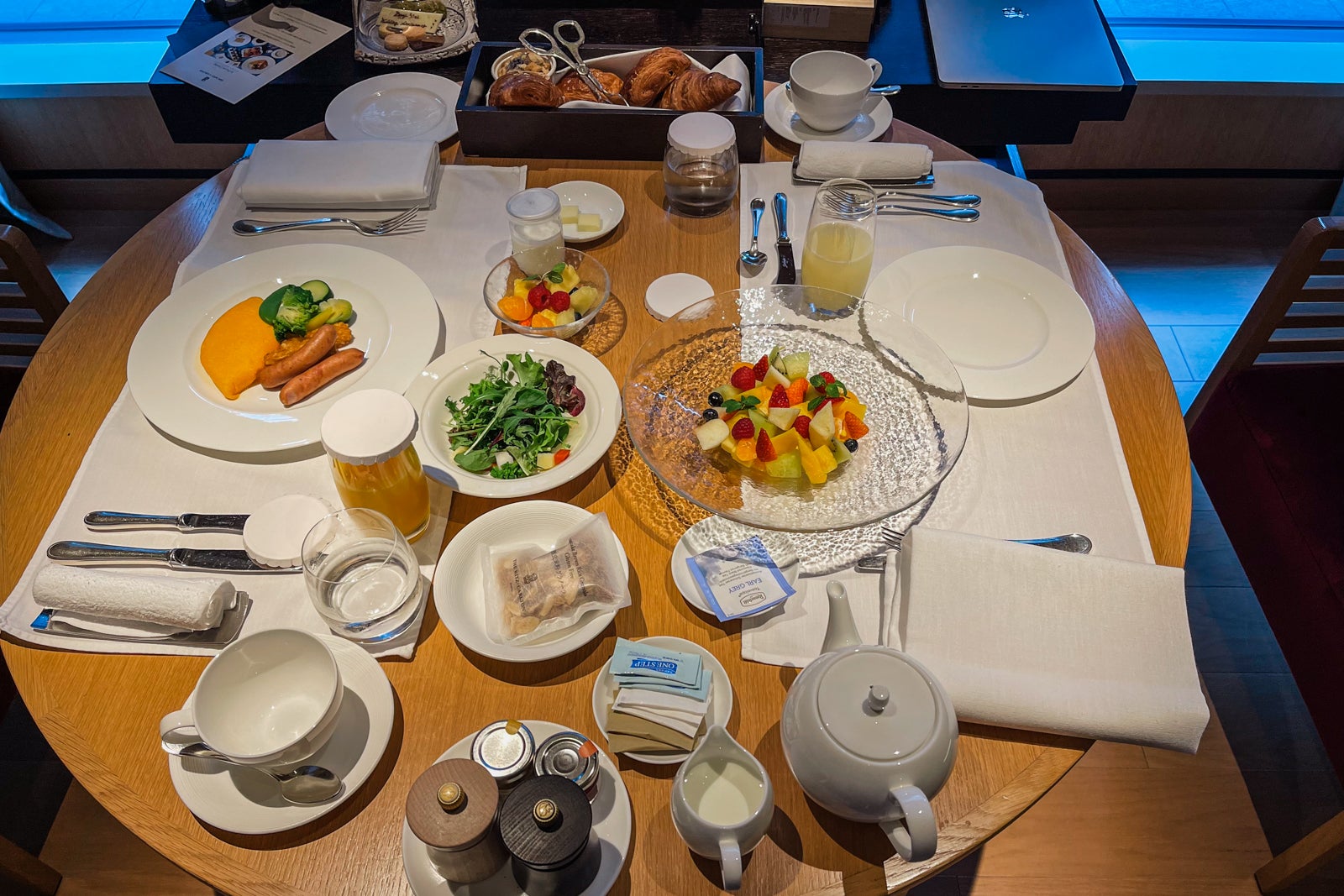 Room service breakfast at The Ritz-Carlton, Kyoto