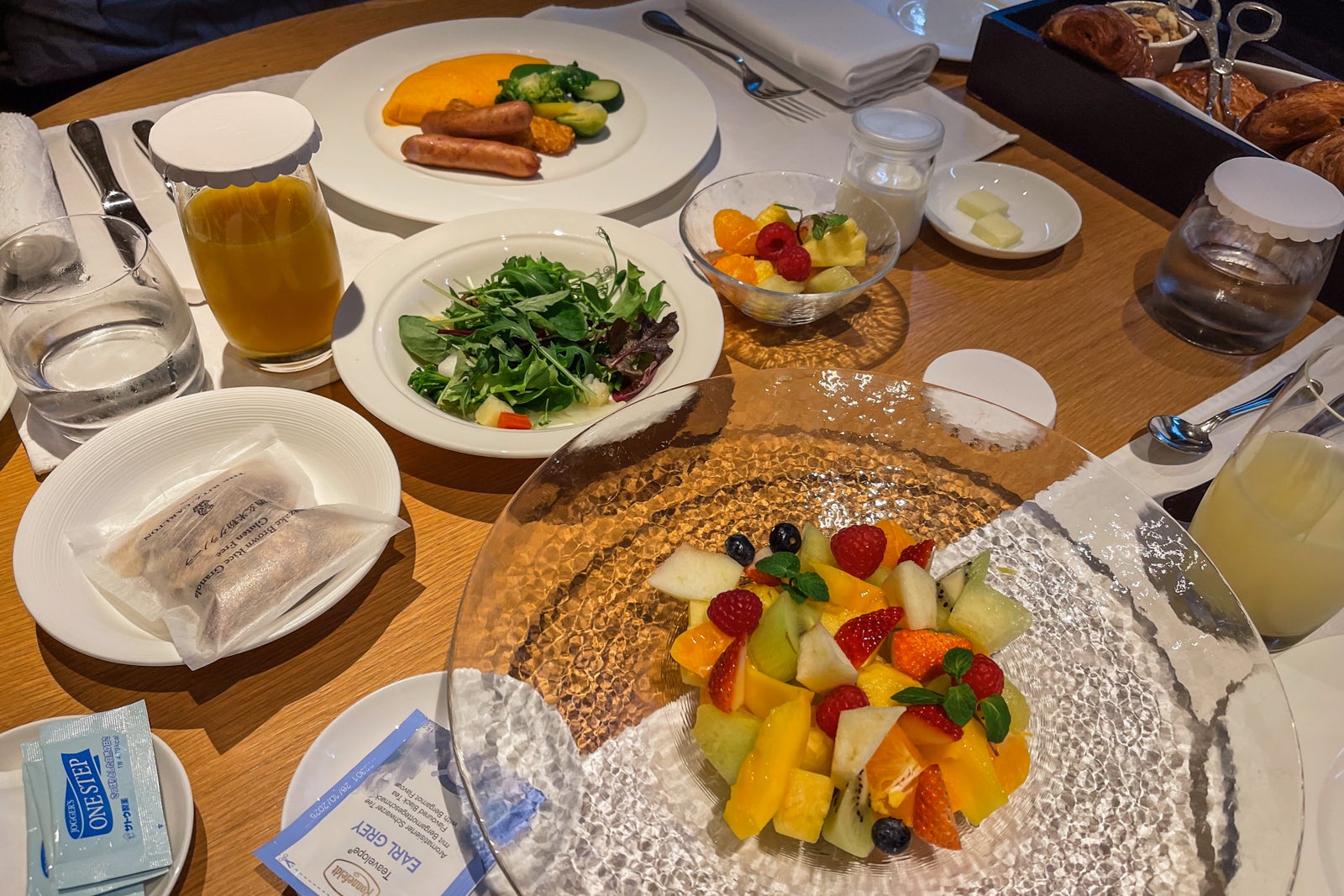 Room service breakfast at The Ritz-Carlton, Kyoto