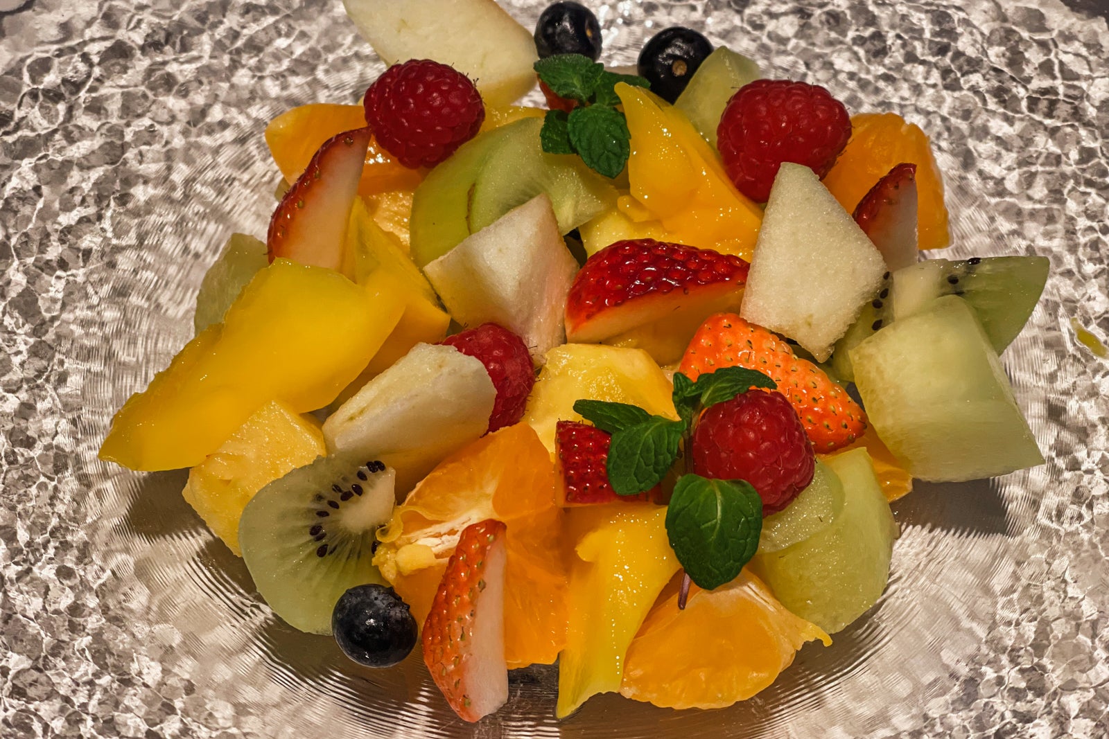 Room service fruit salad at The Ritz-Carlton, Kyoto