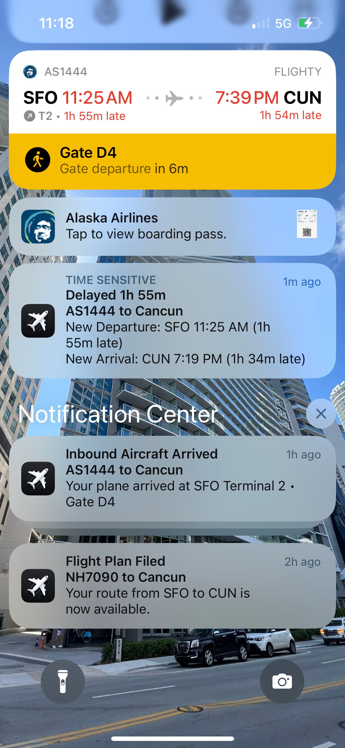 Flighty delayed flight notification. FLIGHTY