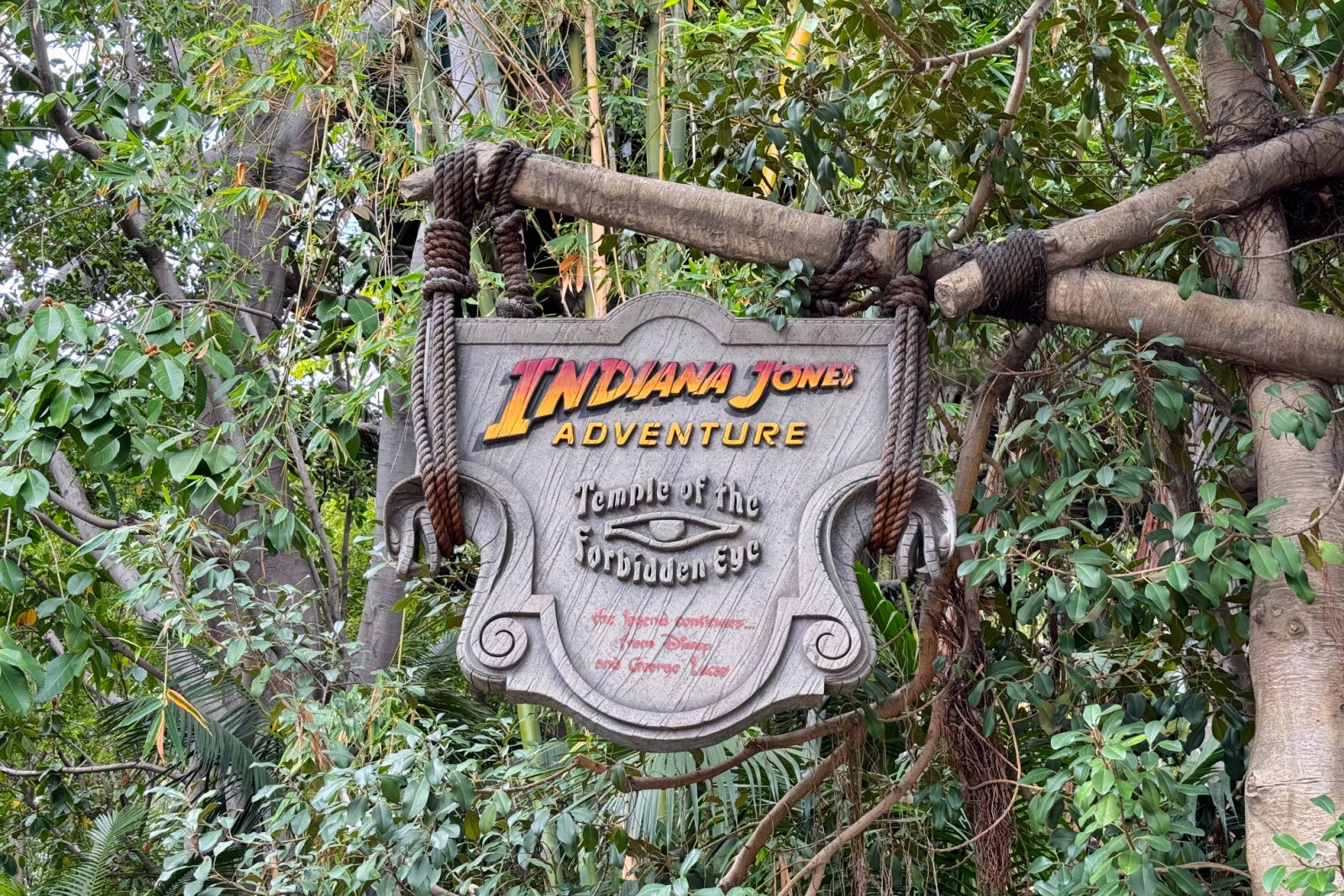 Indiana Jones Adventure Sign Disneyland