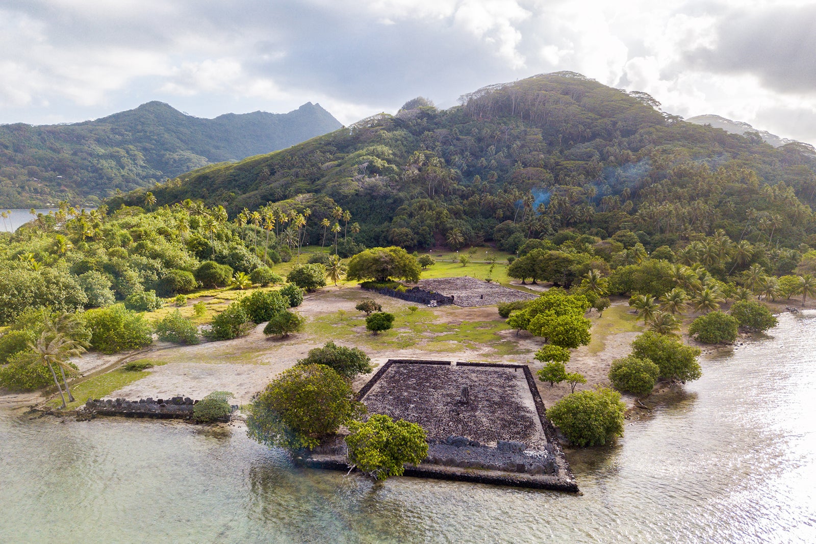 Marae Taputapuatea temple complex on Raiatea island