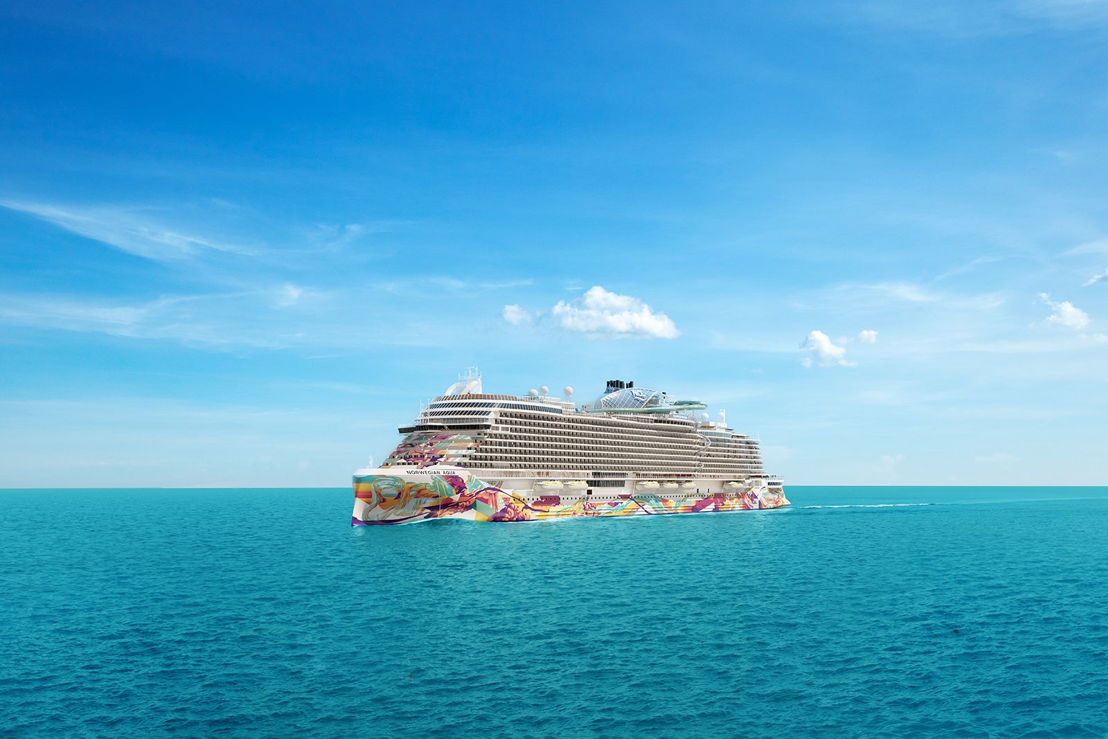 Norwegian cruise ship at sea