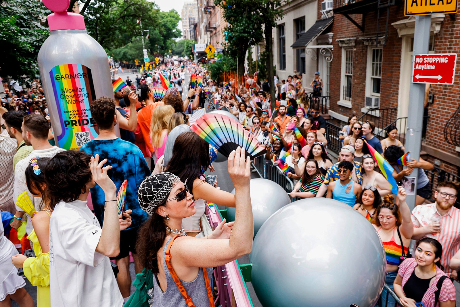 Garnier float in NYC pride parade