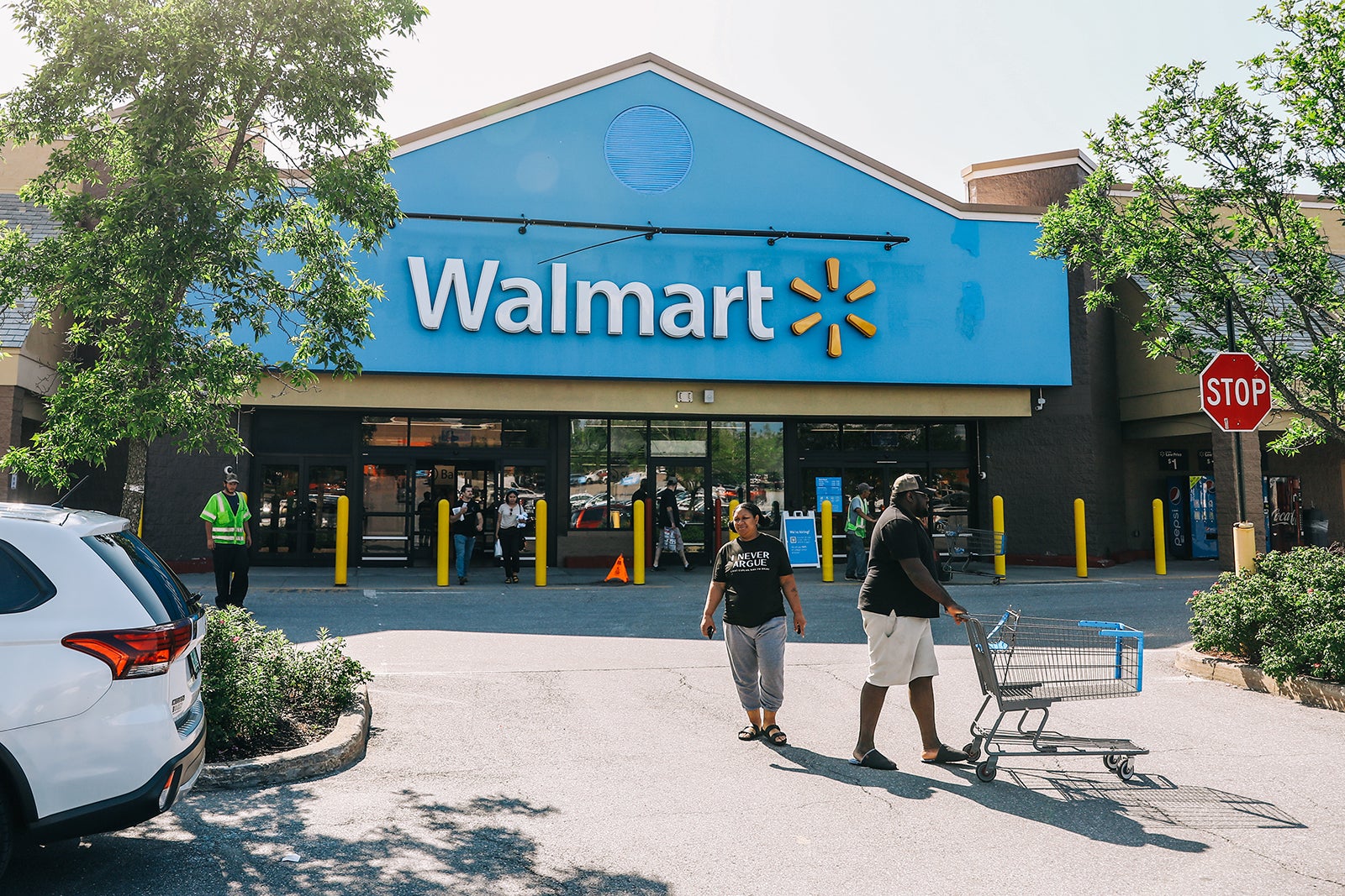 The exterior of a Walmart in Williston, Vermont