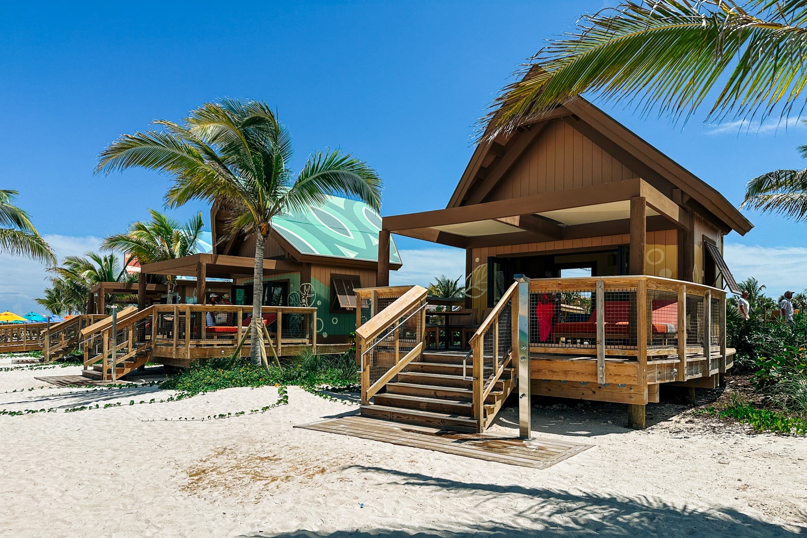 Private cabanas on the beach