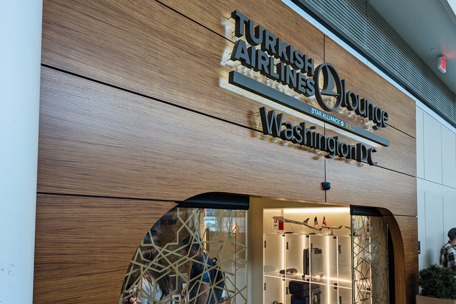 Turkish Airlines Lounge entrance at Dulles Airport