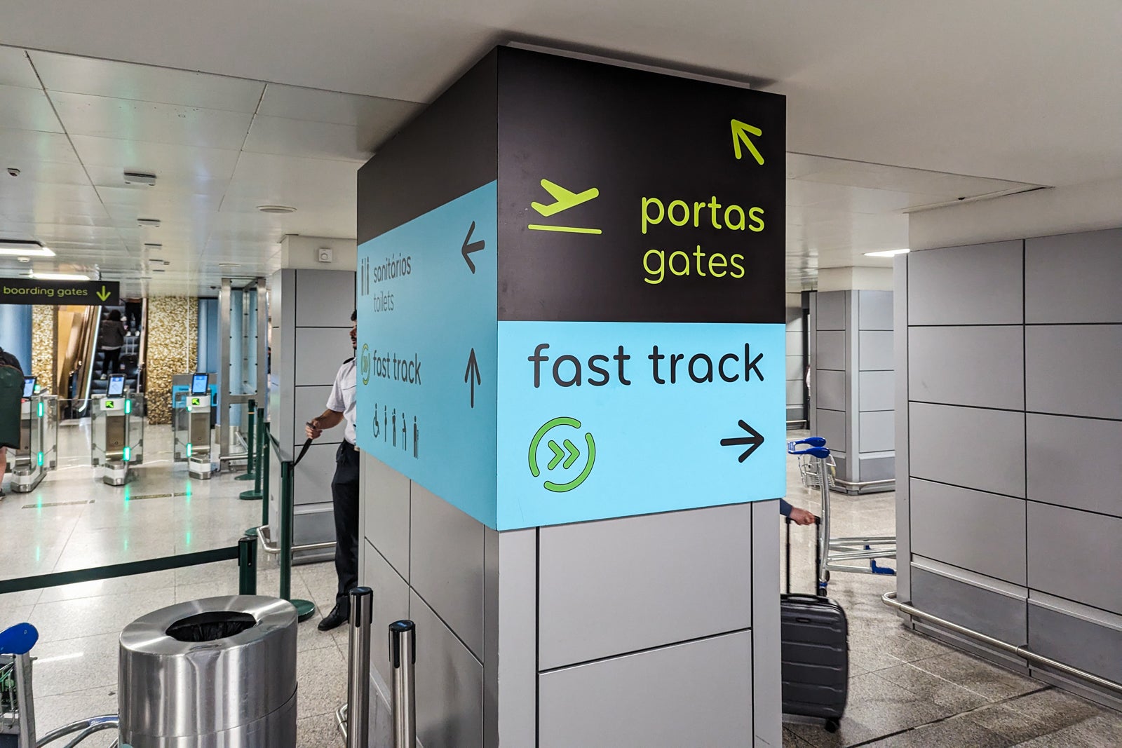 Fast track lane at Lisbon airport