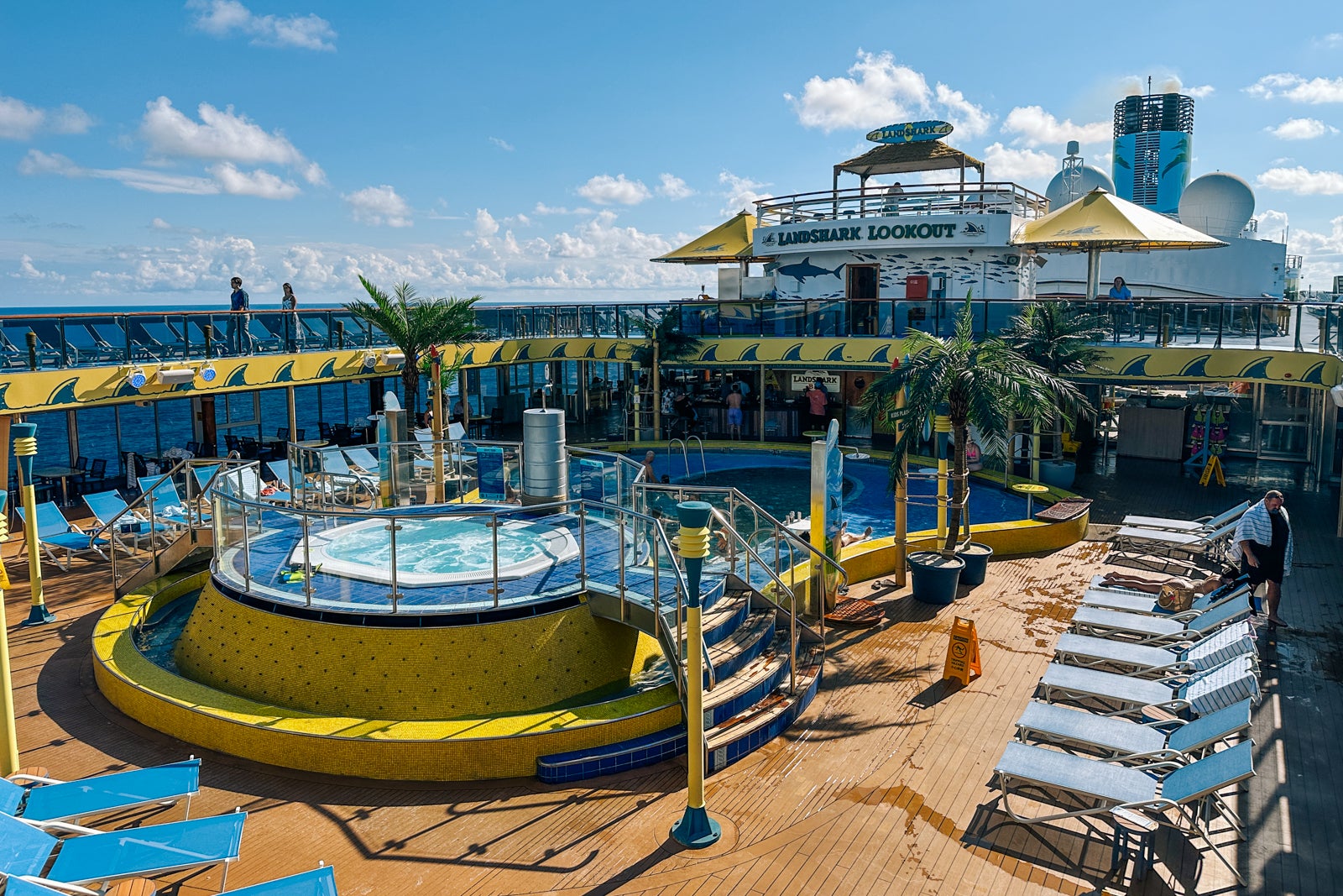 A pool area on a cruise ship