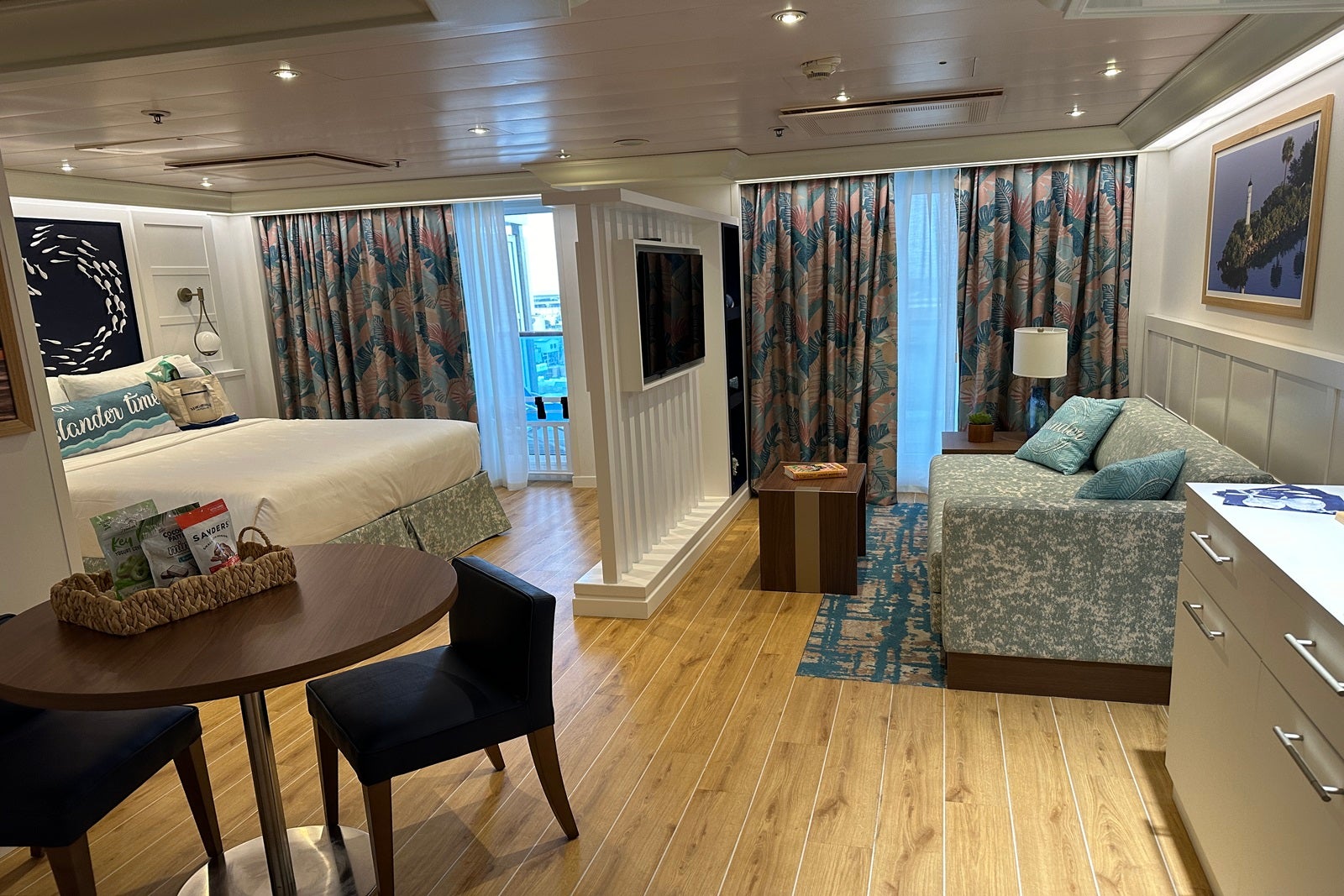 A suite on a cruise ship