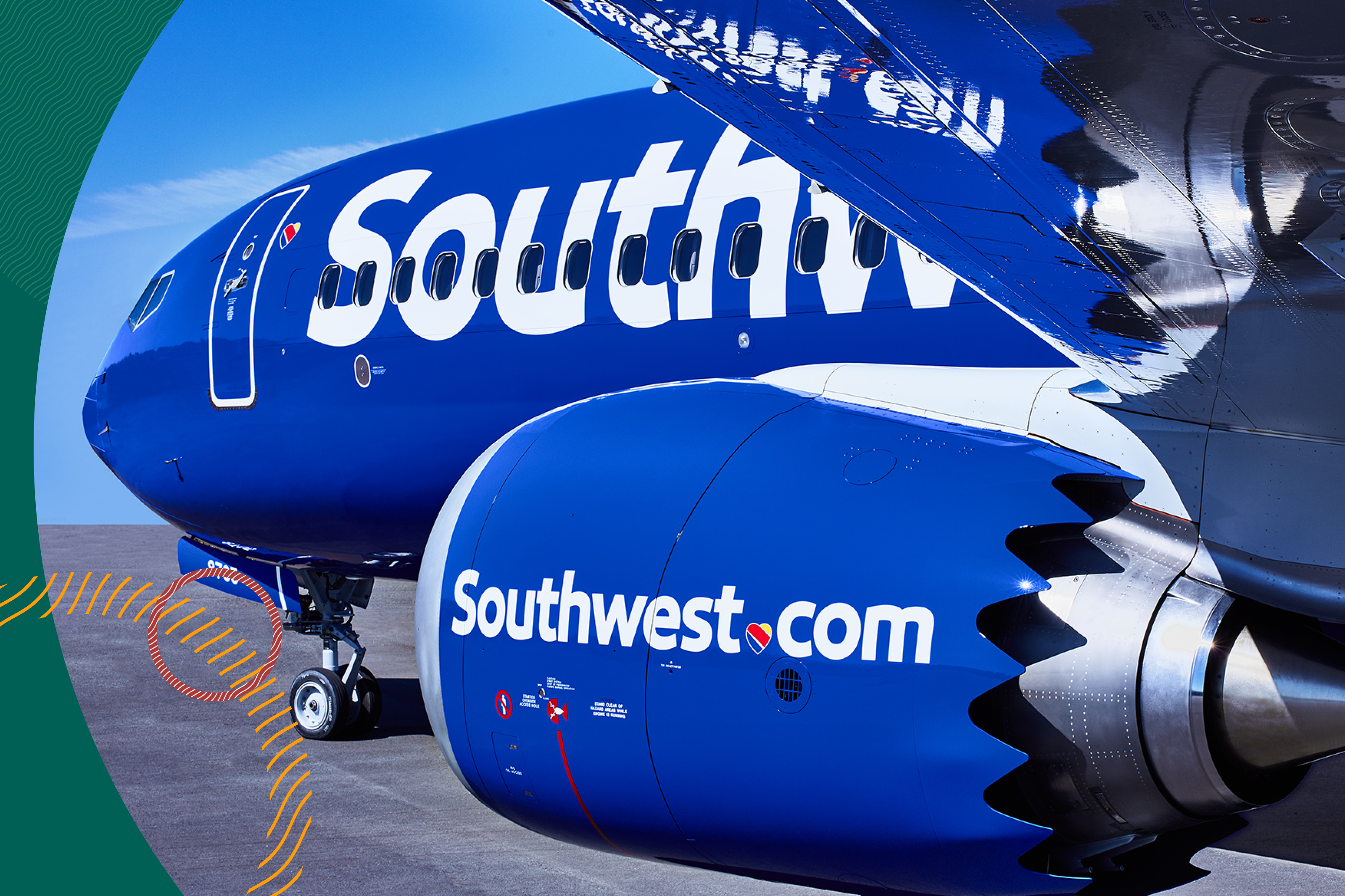 Southwest plane nose and engine