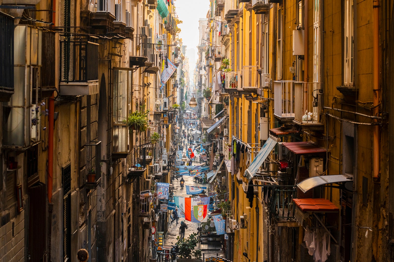 A narrow alleyway in Naples, Italy