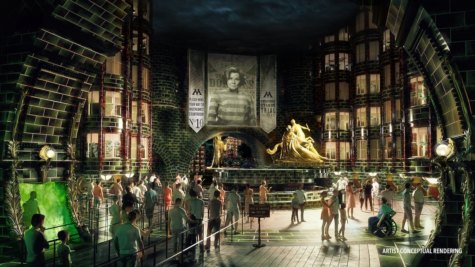 Rendering of the The Wizarding World of Harry Potter, Epic Universe