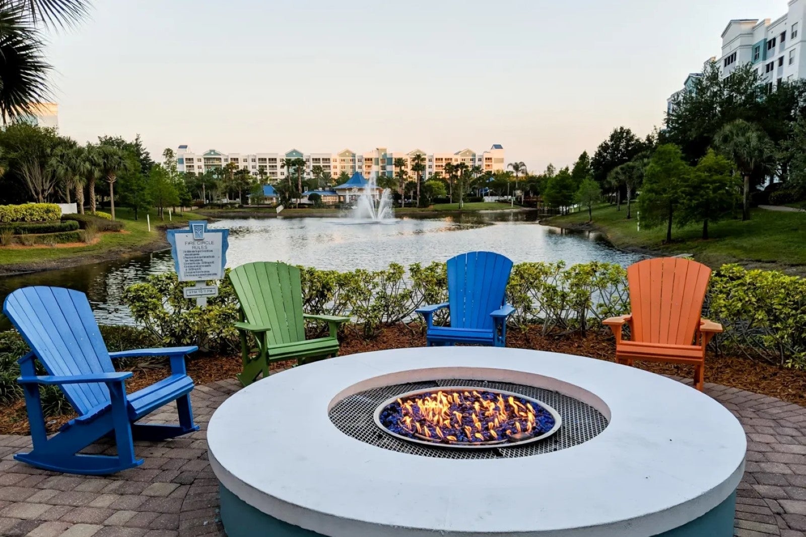 Fire ring at Bluegreen Vacations Fountains, Ascend Resort Collection, in Florida