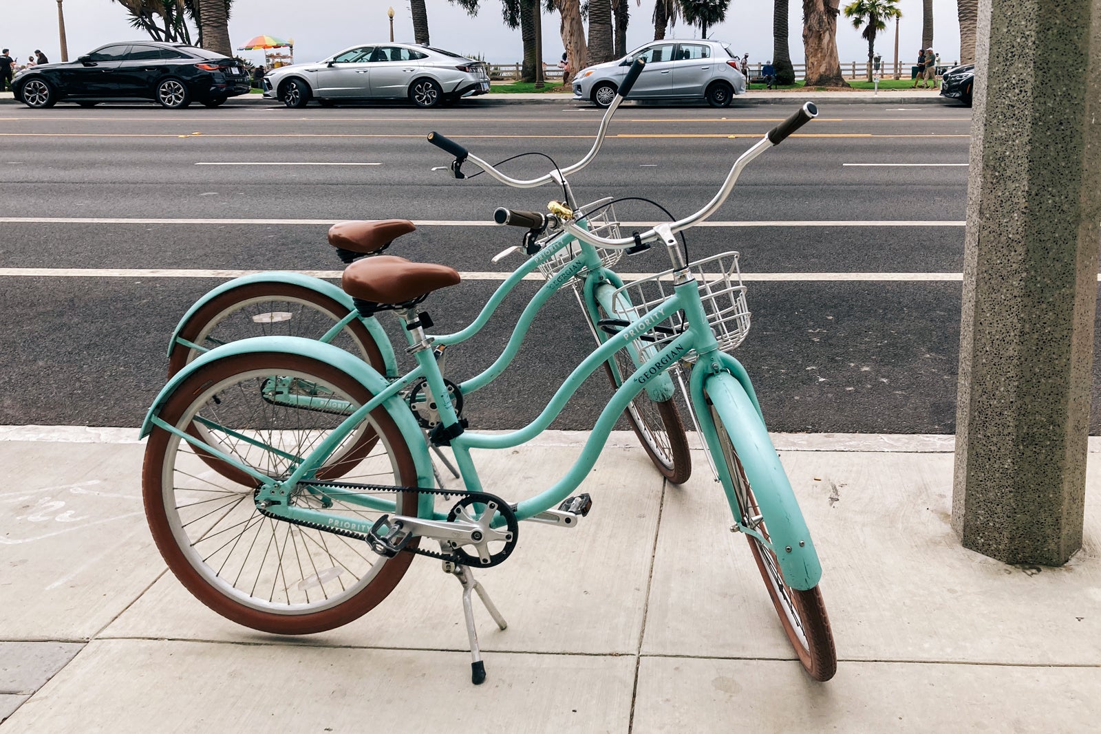 Beach cruisers at The Georgian Hotel in Santa Monica, CA