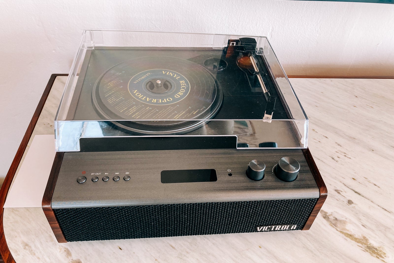 Record player at The Georgian Hotel in Santa Monica, CA