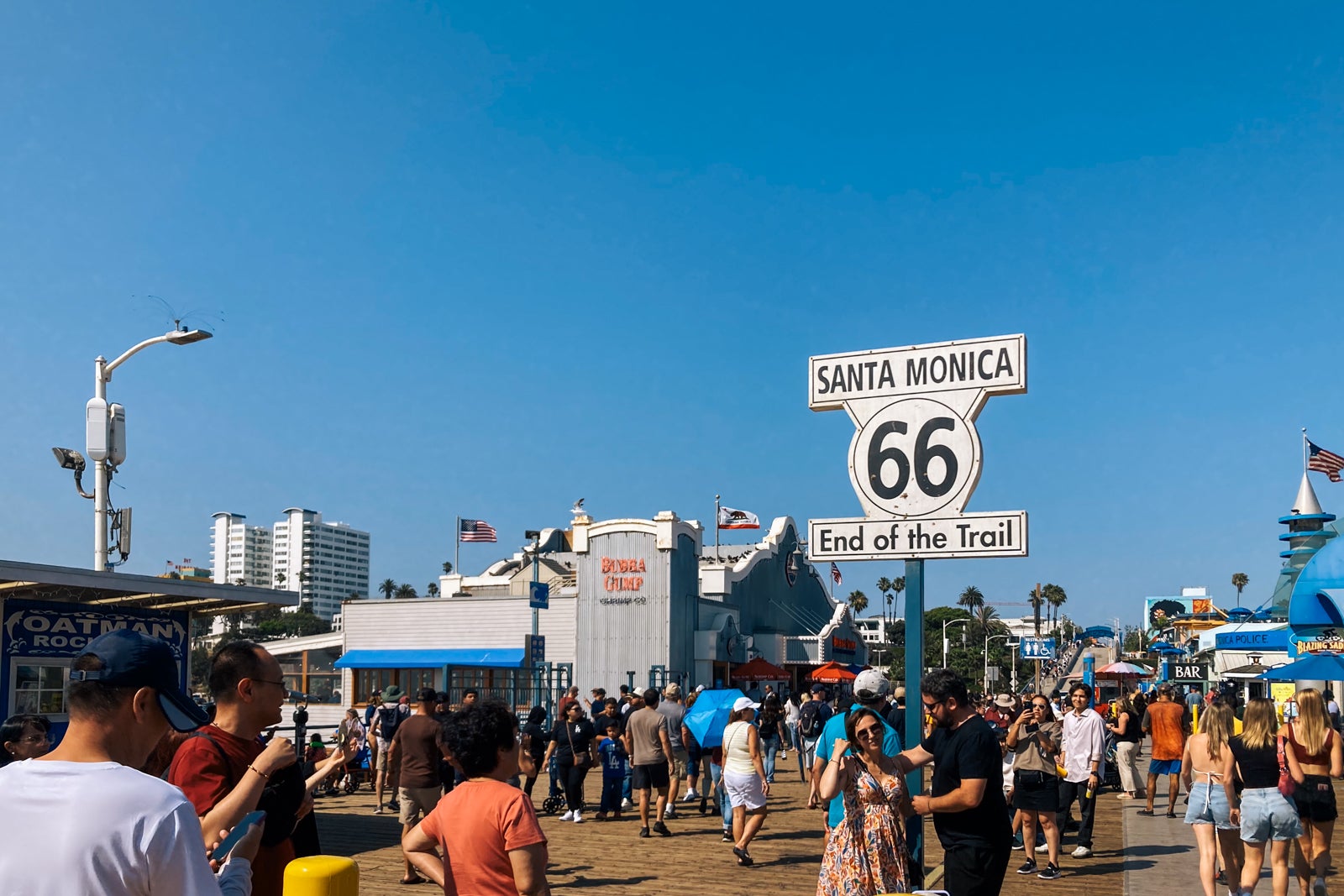 The end of Route 66 in Santa Monica, California