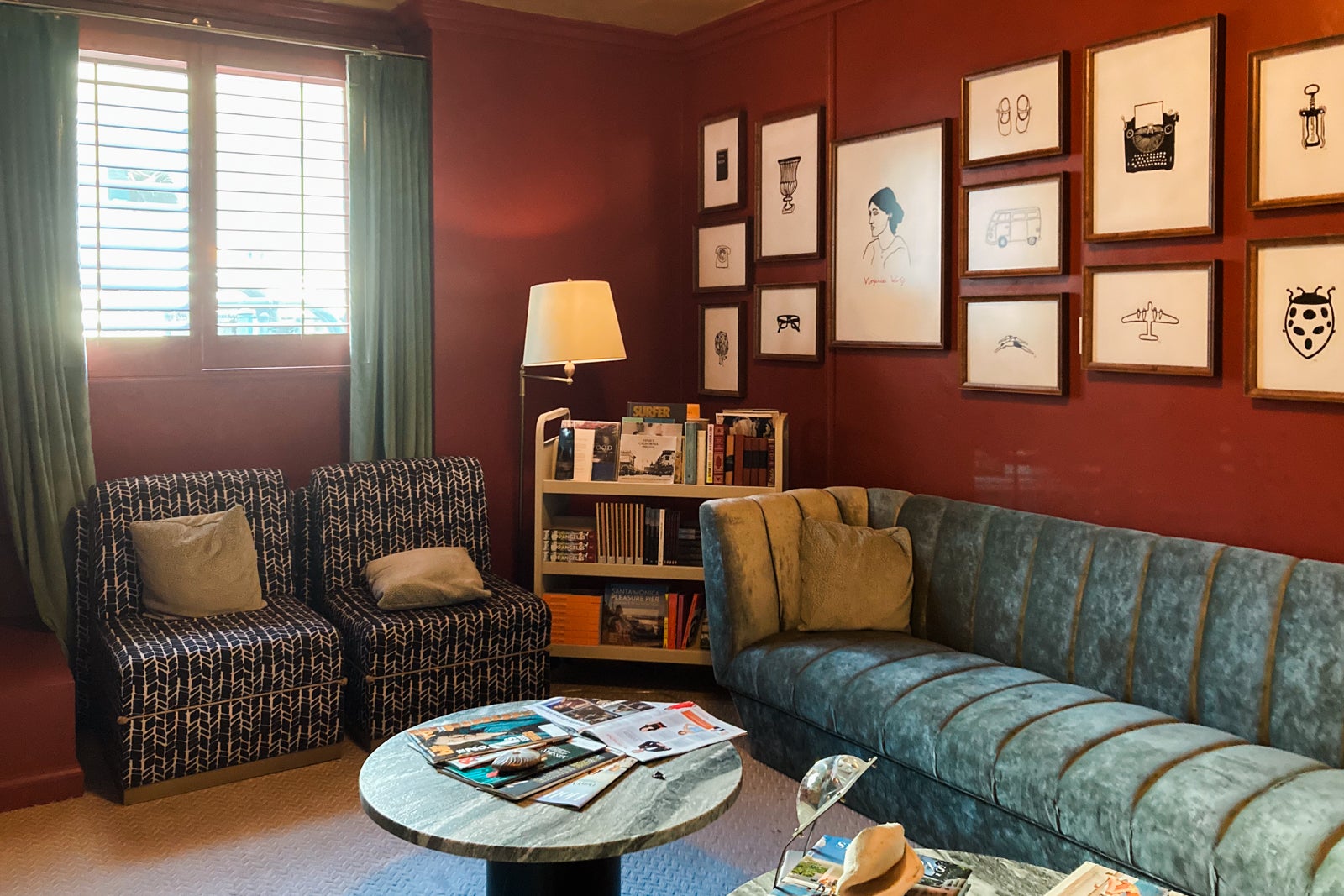 The Library Lounge at The Georgian Hotel in Santa Monica, CA