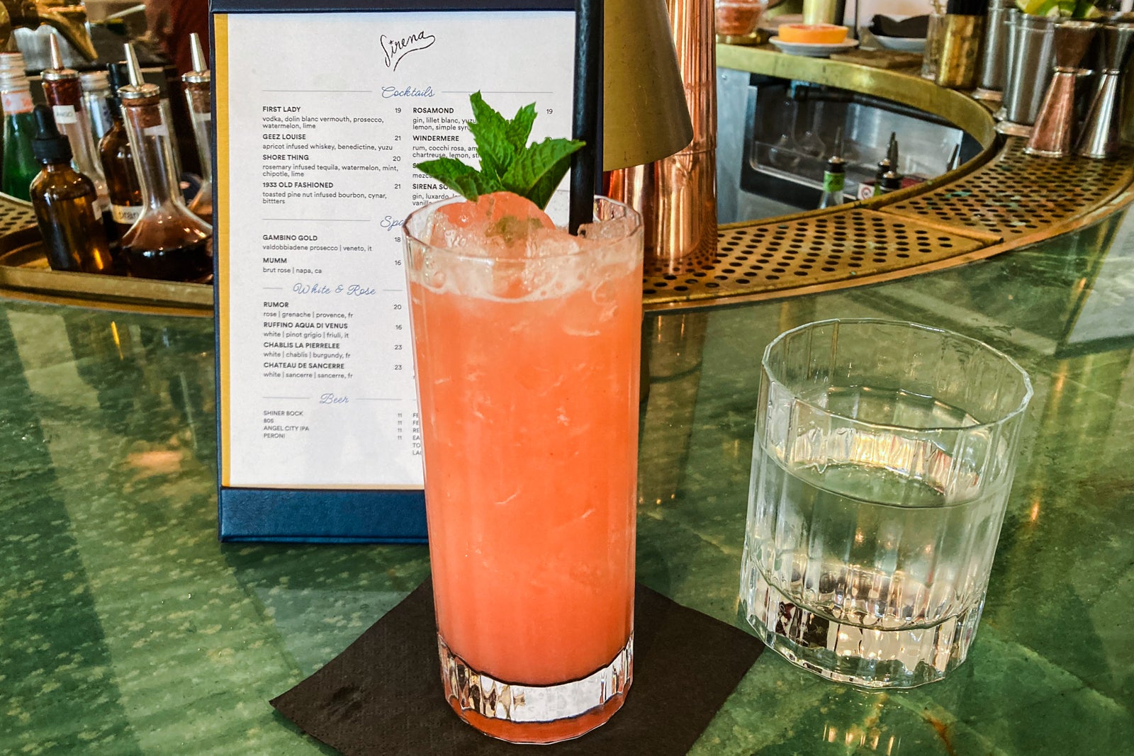 The bar at The Georgian Hotel in Santa Monica, California