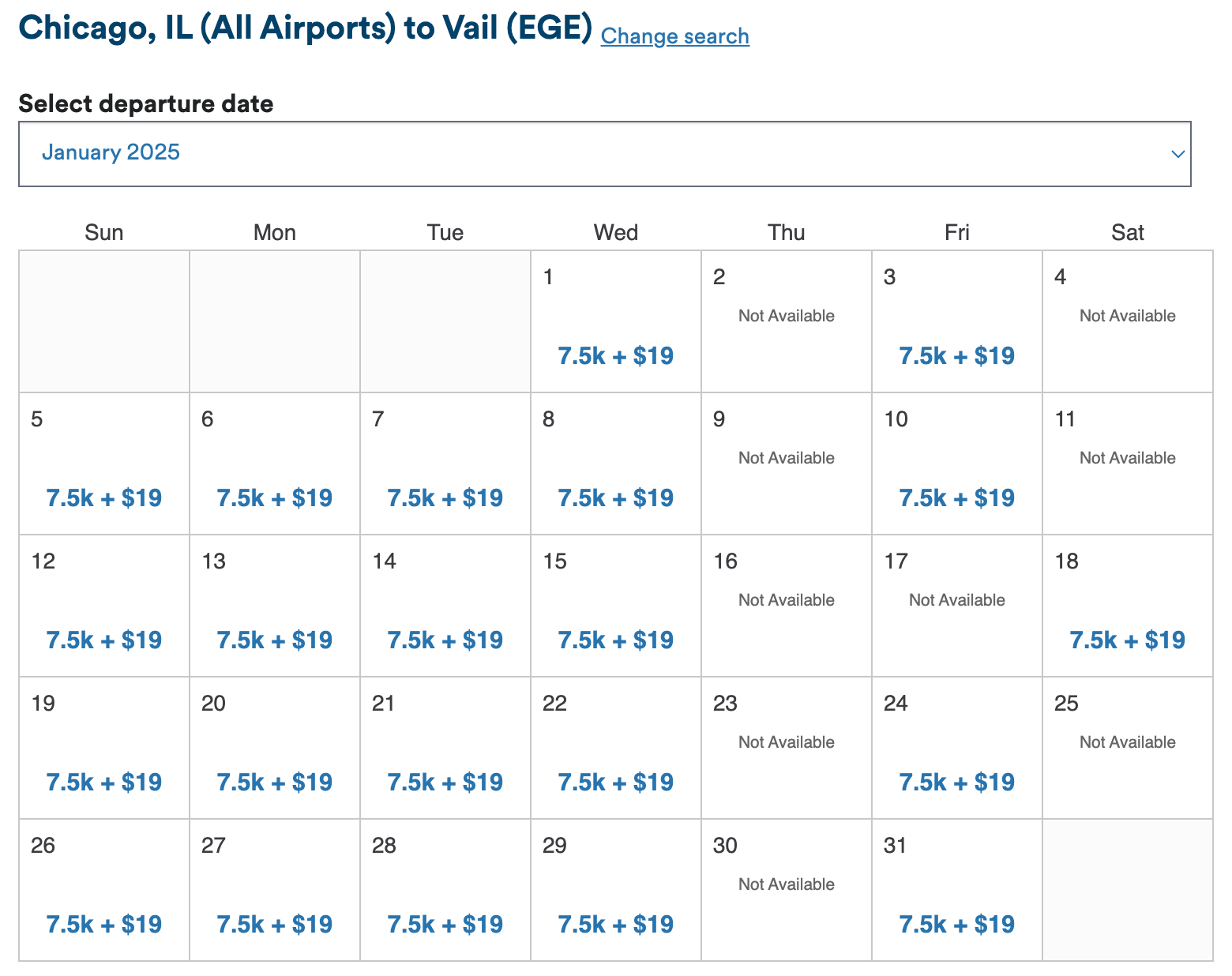 Alaska points calendar January