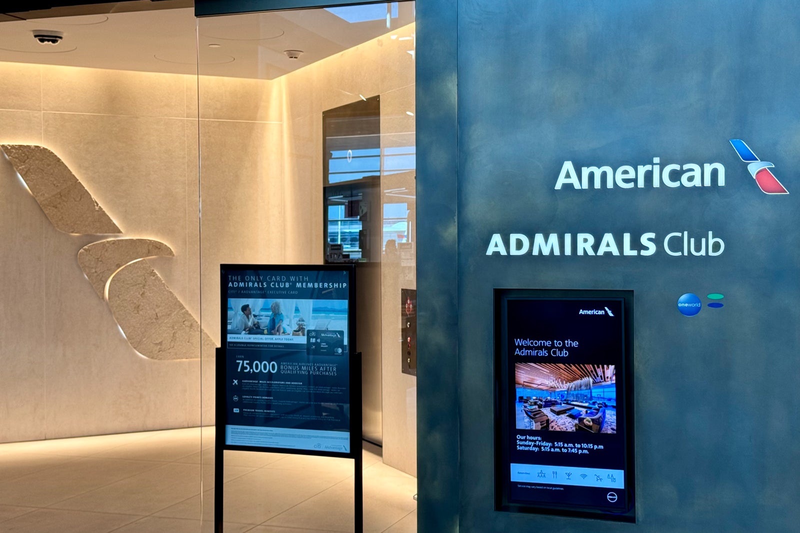 Admirals Club lounge entrance