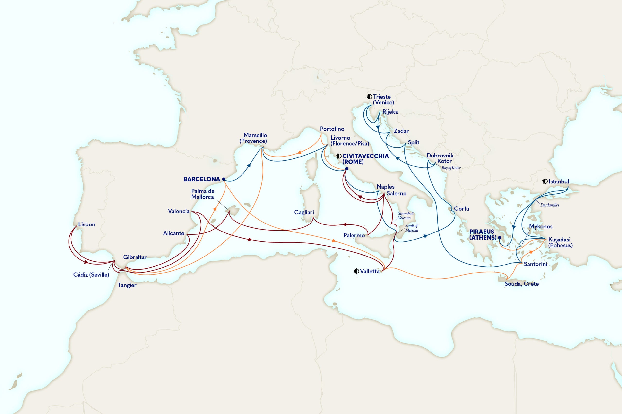 Holland America collector's voyages in the Mediterranean for 2026