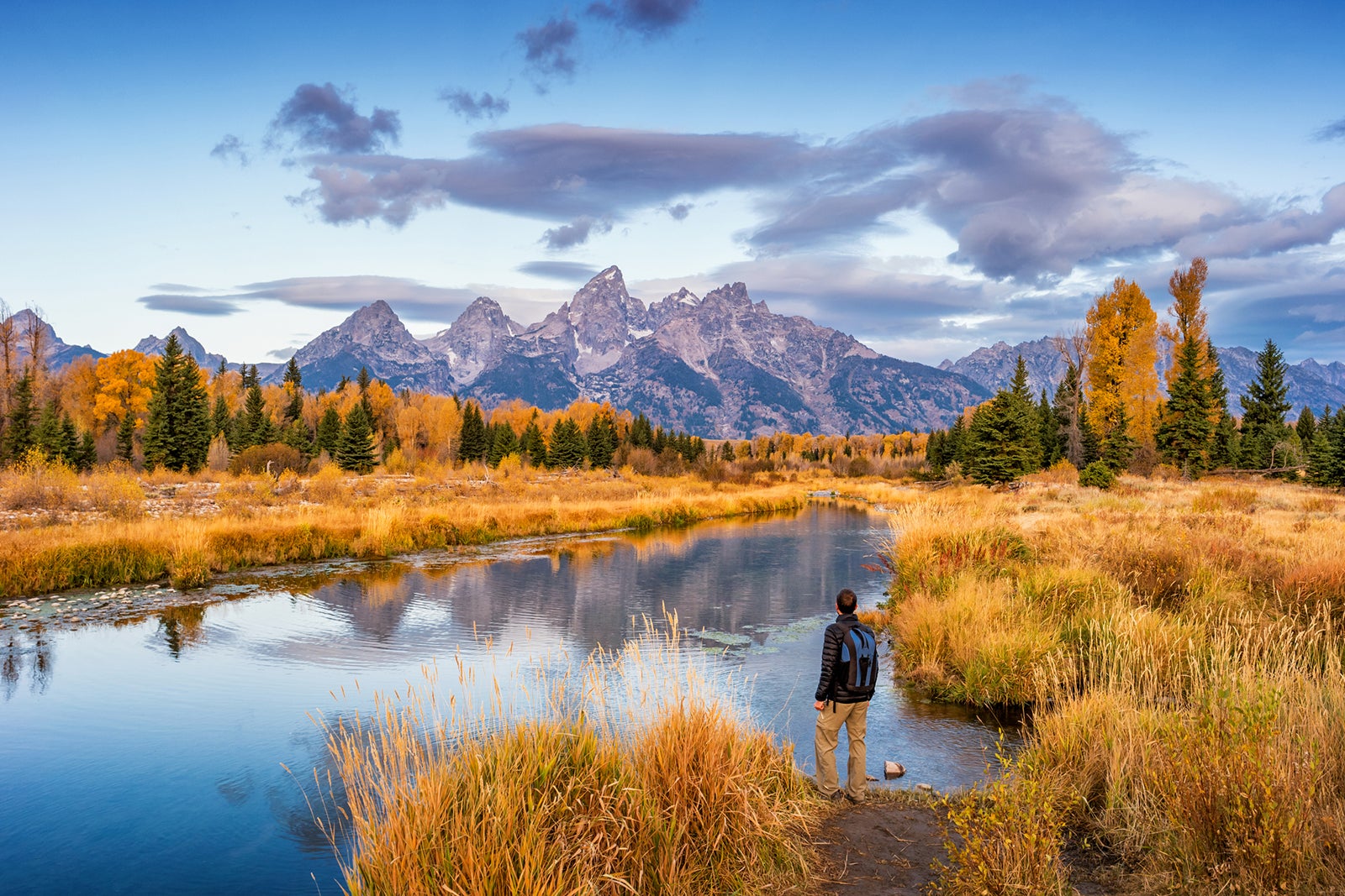 Hiker in Grand Teton National Park