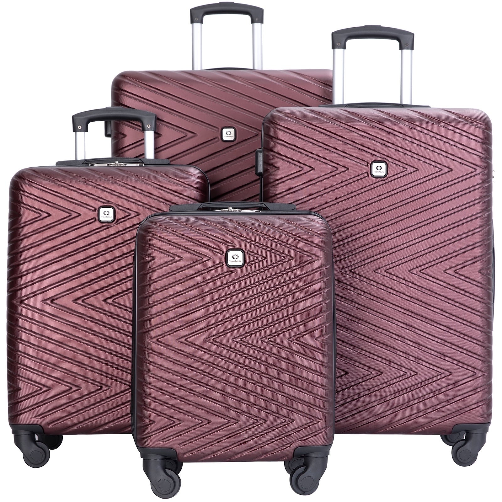 Travelhouse four Piece Hardshell Luggage Set with hardsides