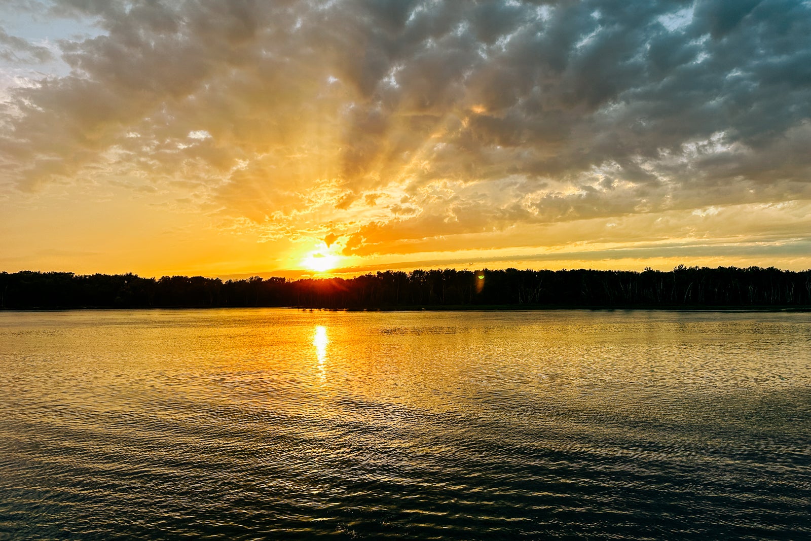 Sunset along the Mississippi River