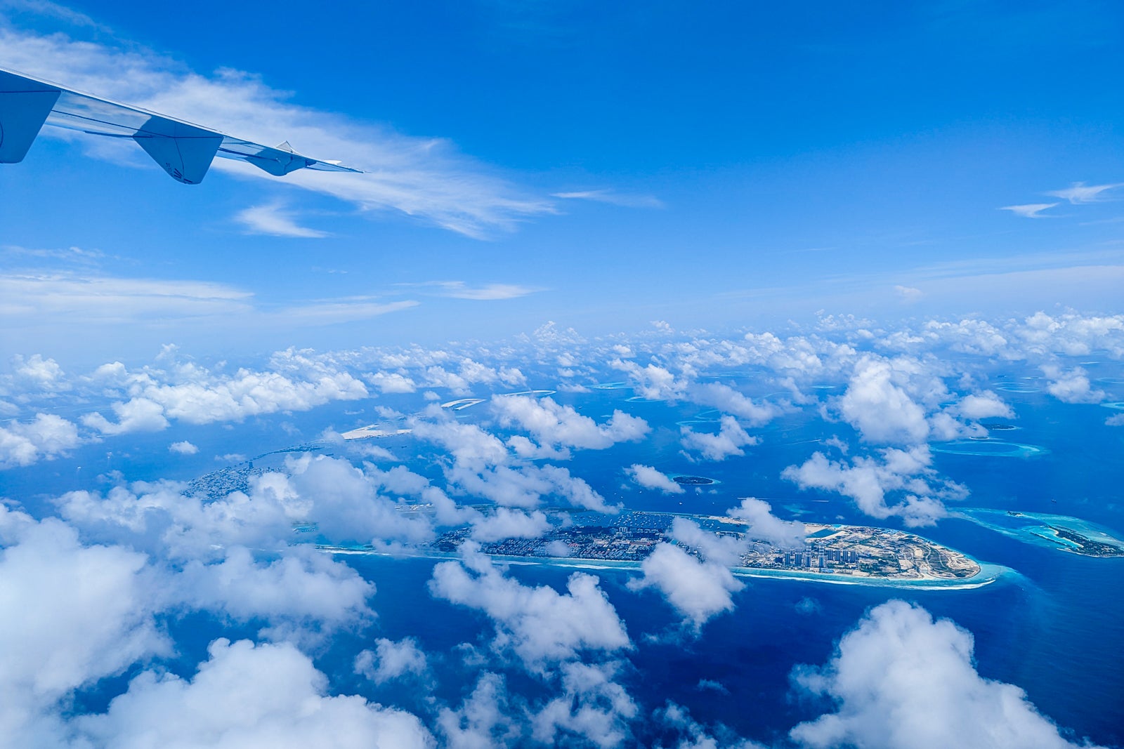 View from a domestic Maldivian flight