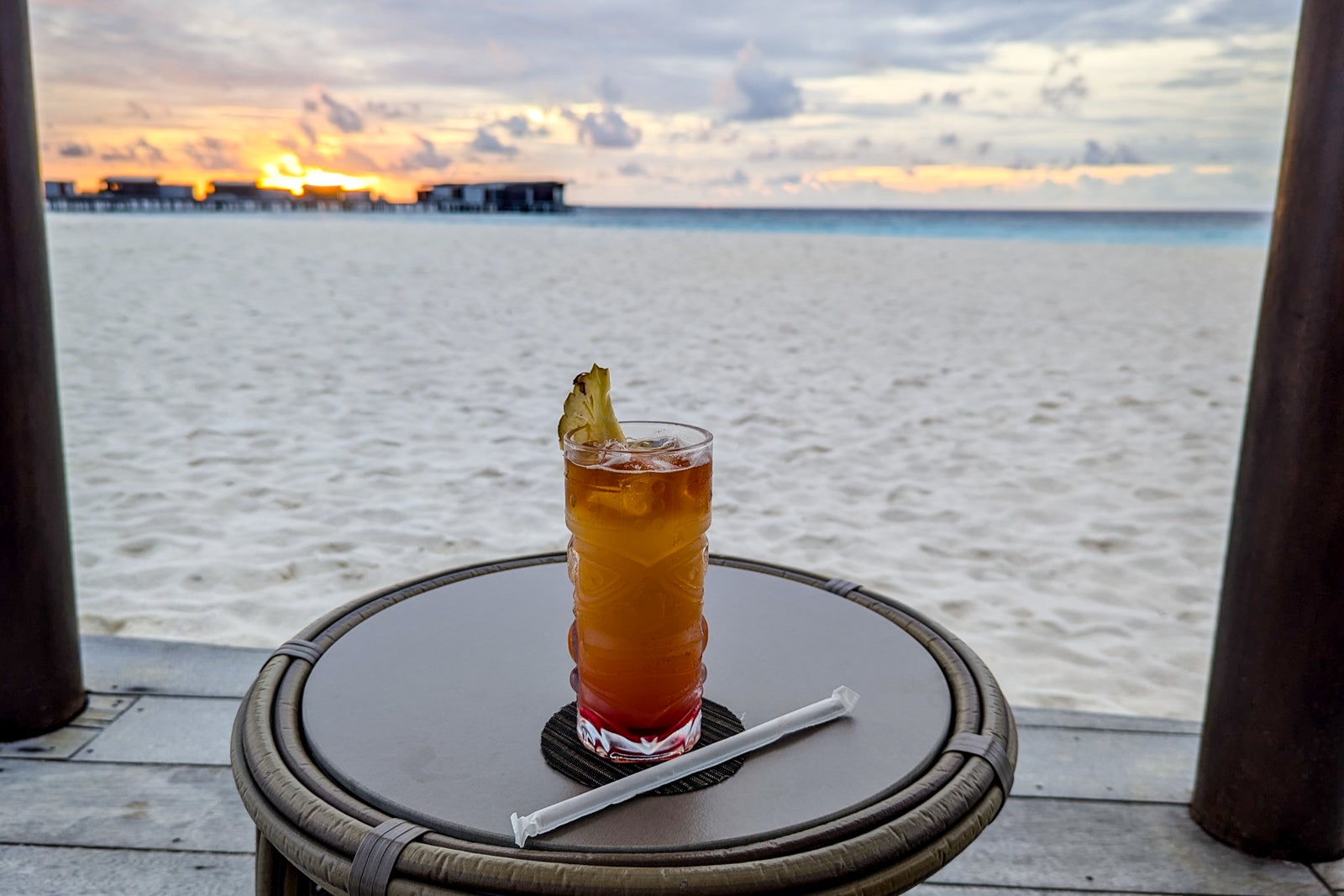 Park Hyatt Maldives sunset drink