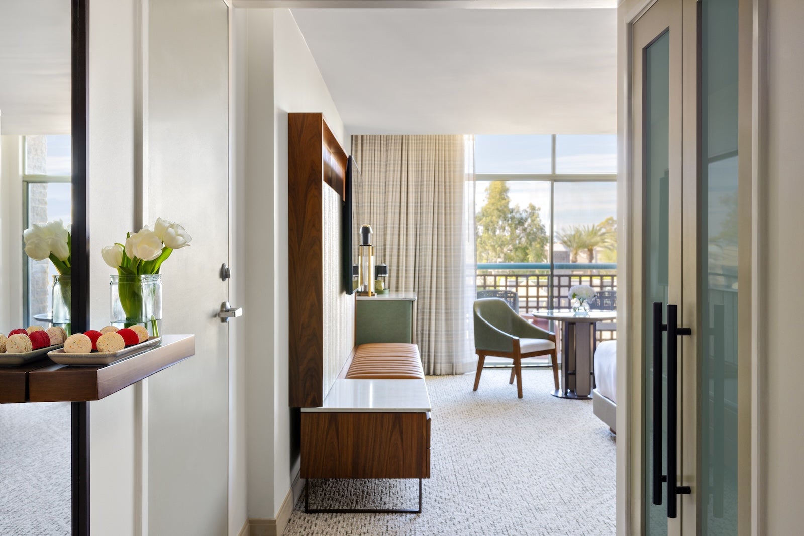 A sunlit guestroom of the grand hyatt scottsdale resort