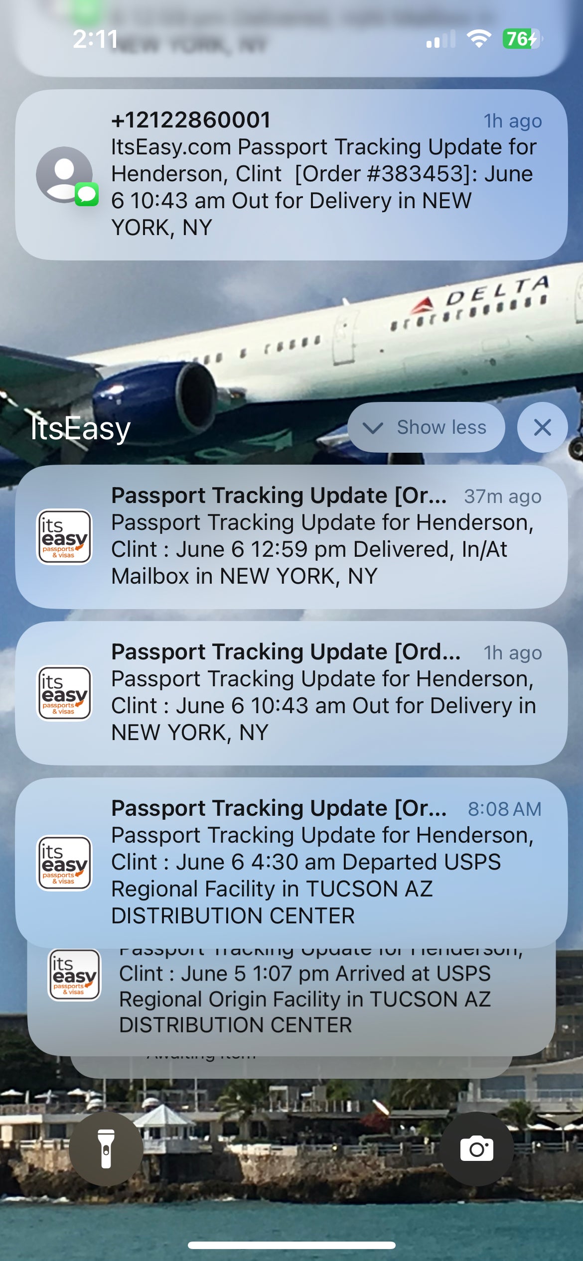 Phone notifications from Itseasy