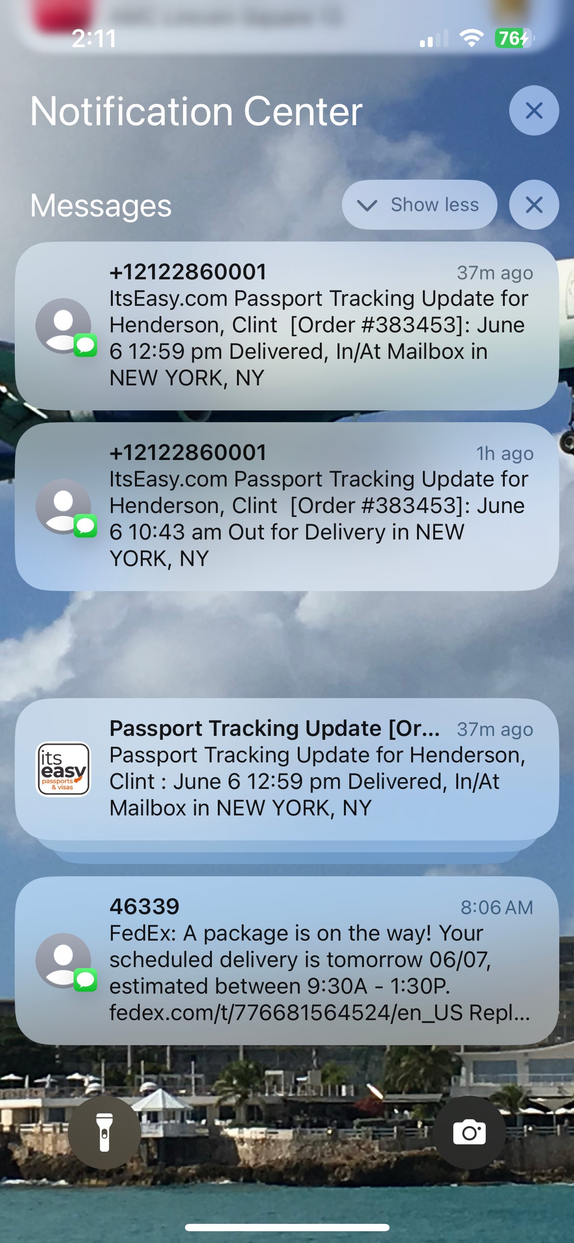 Phone notifications from Itseasy