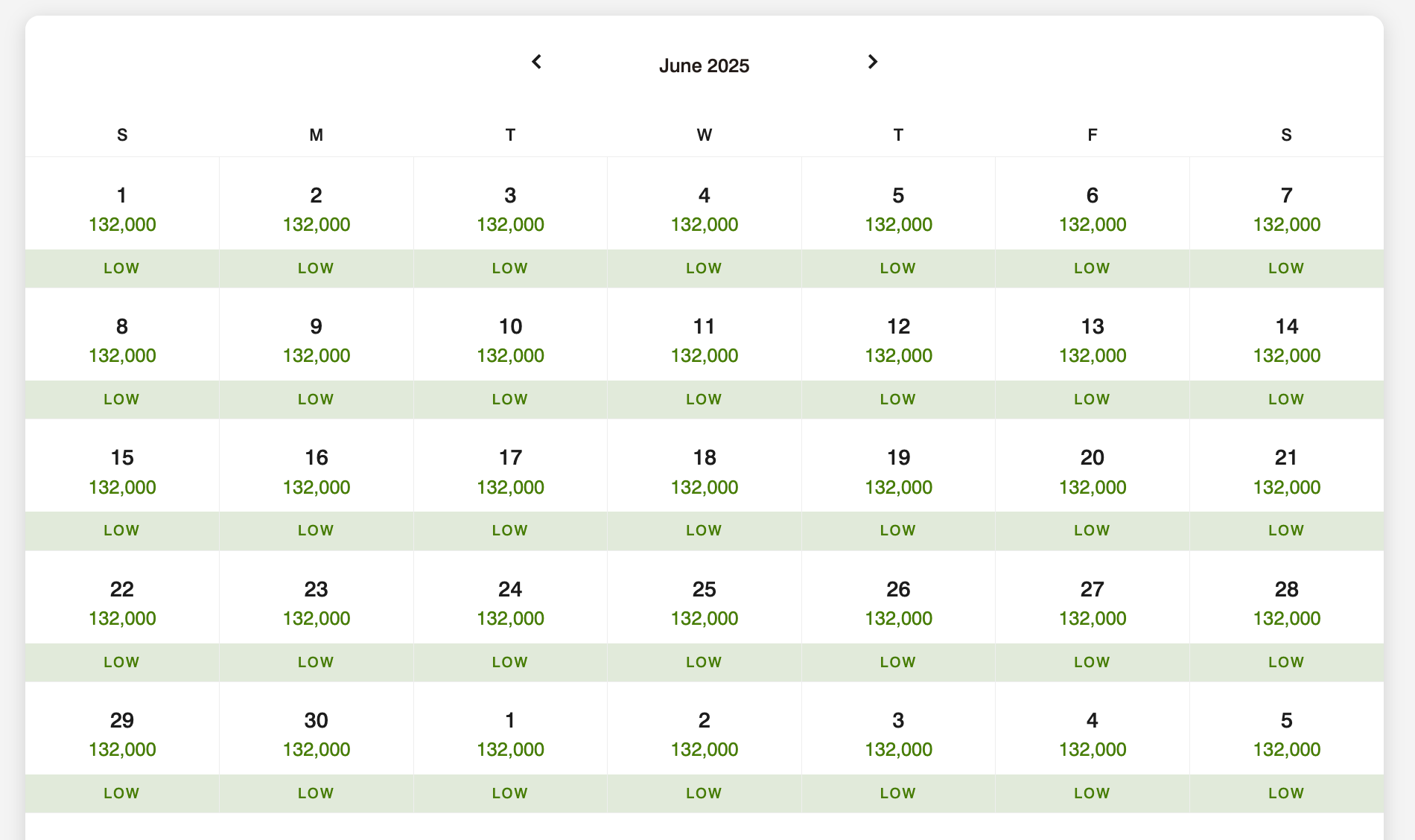 booking calendar