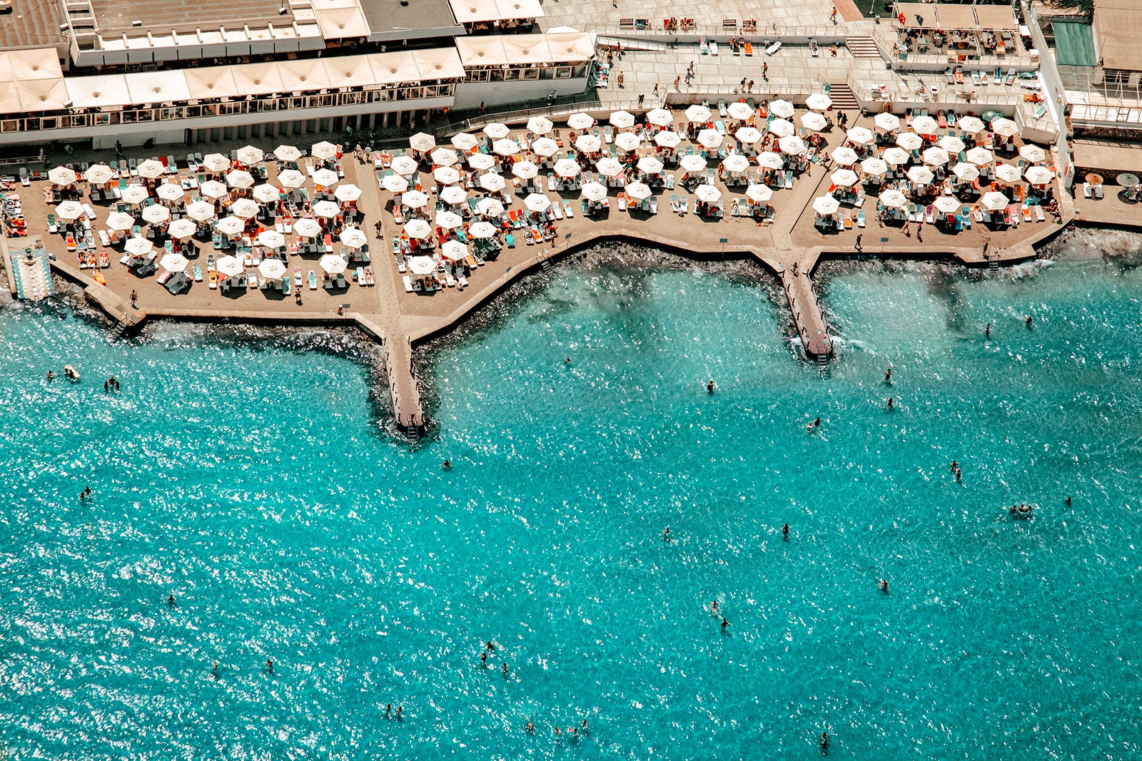 Overhead view of Caribbean resort