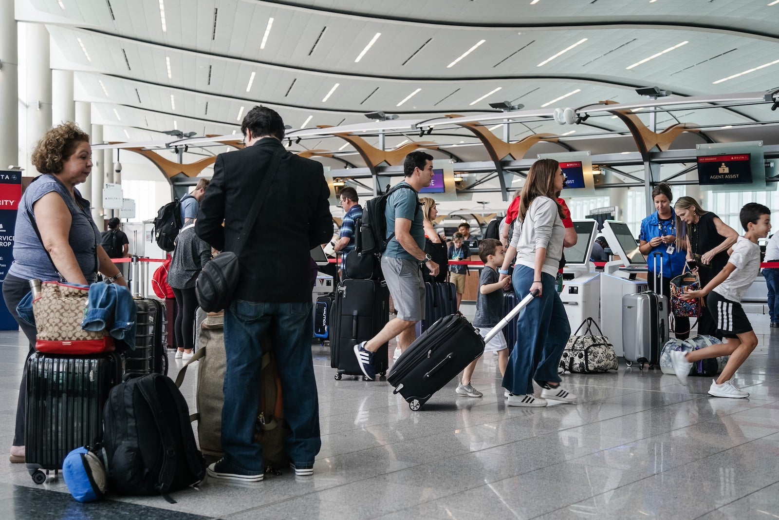 crowded airport