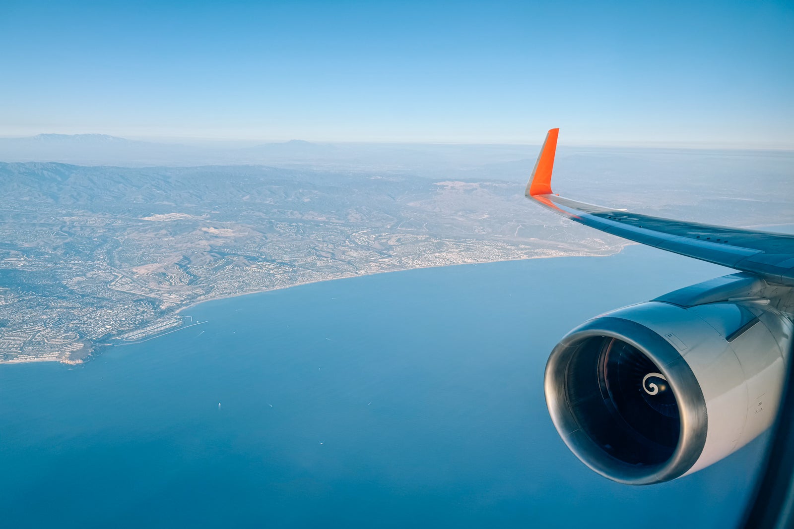 plane wing out window