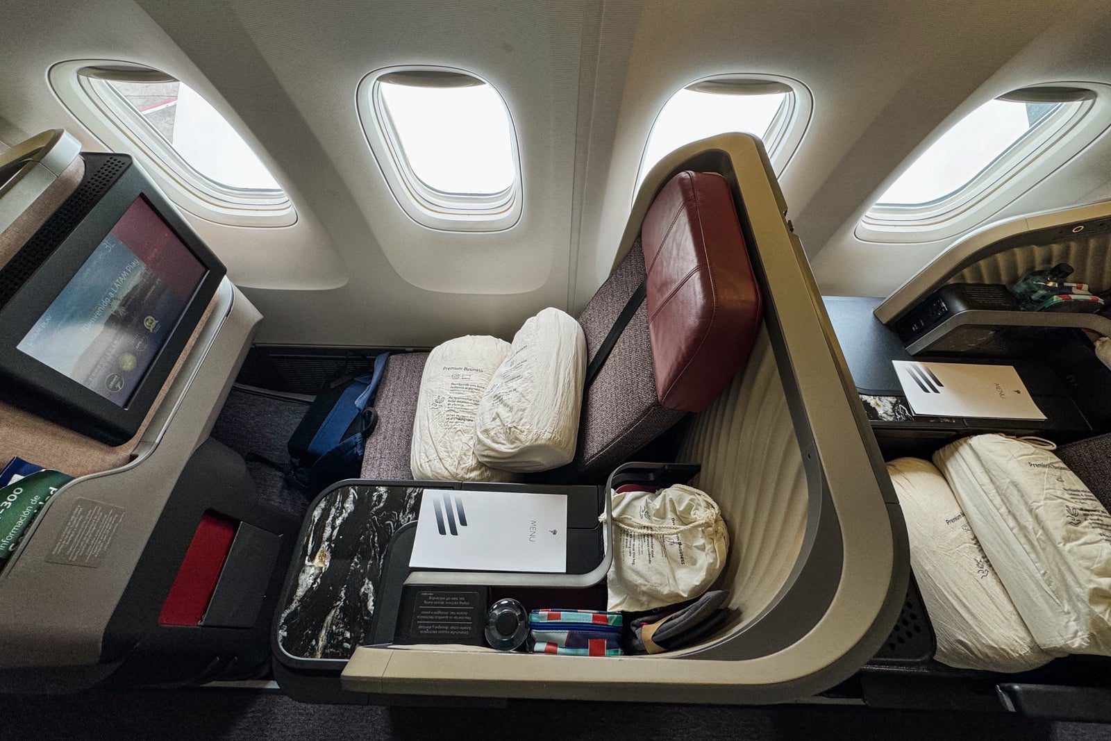 latam business class seat aerial