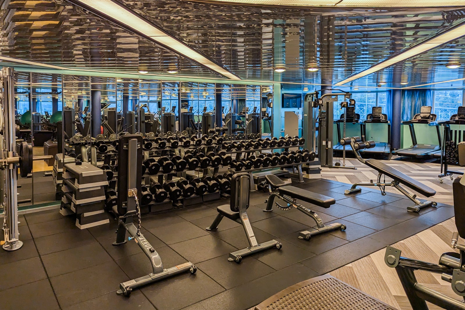 Fitness center on Eurodam.