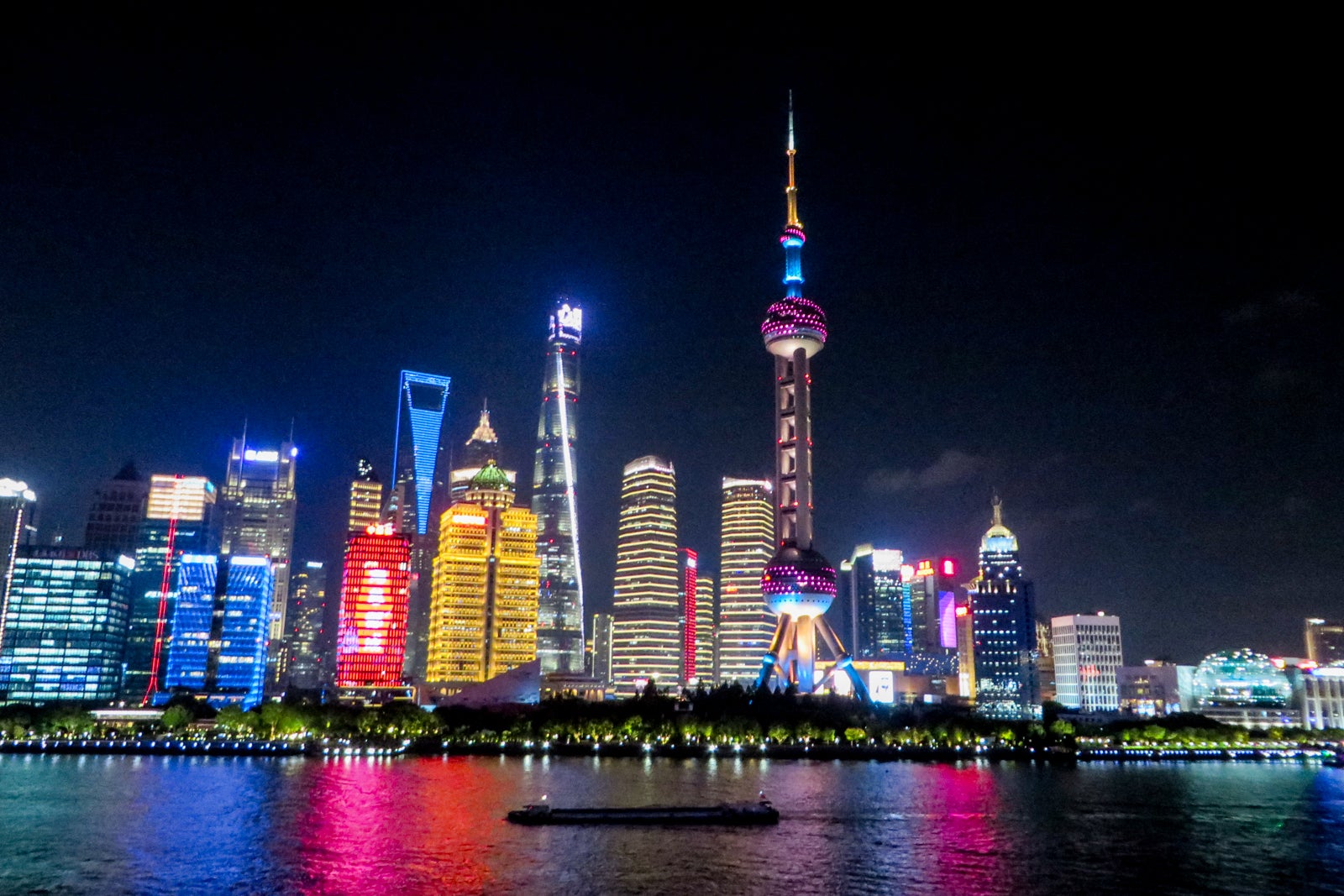 A view of Shanghai at night