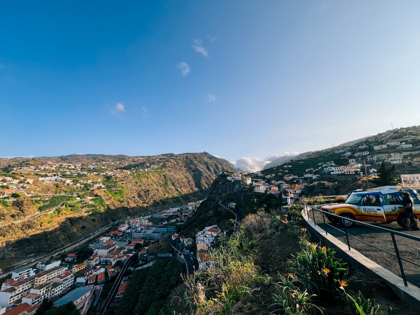 A valley town in Madeira, Portugal