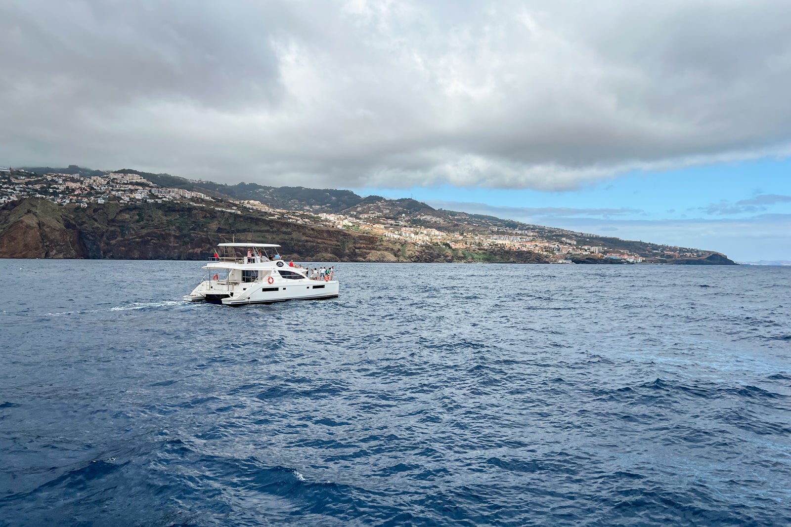 A VIPDolphins catamaran off the coast of Madeira, Portugal