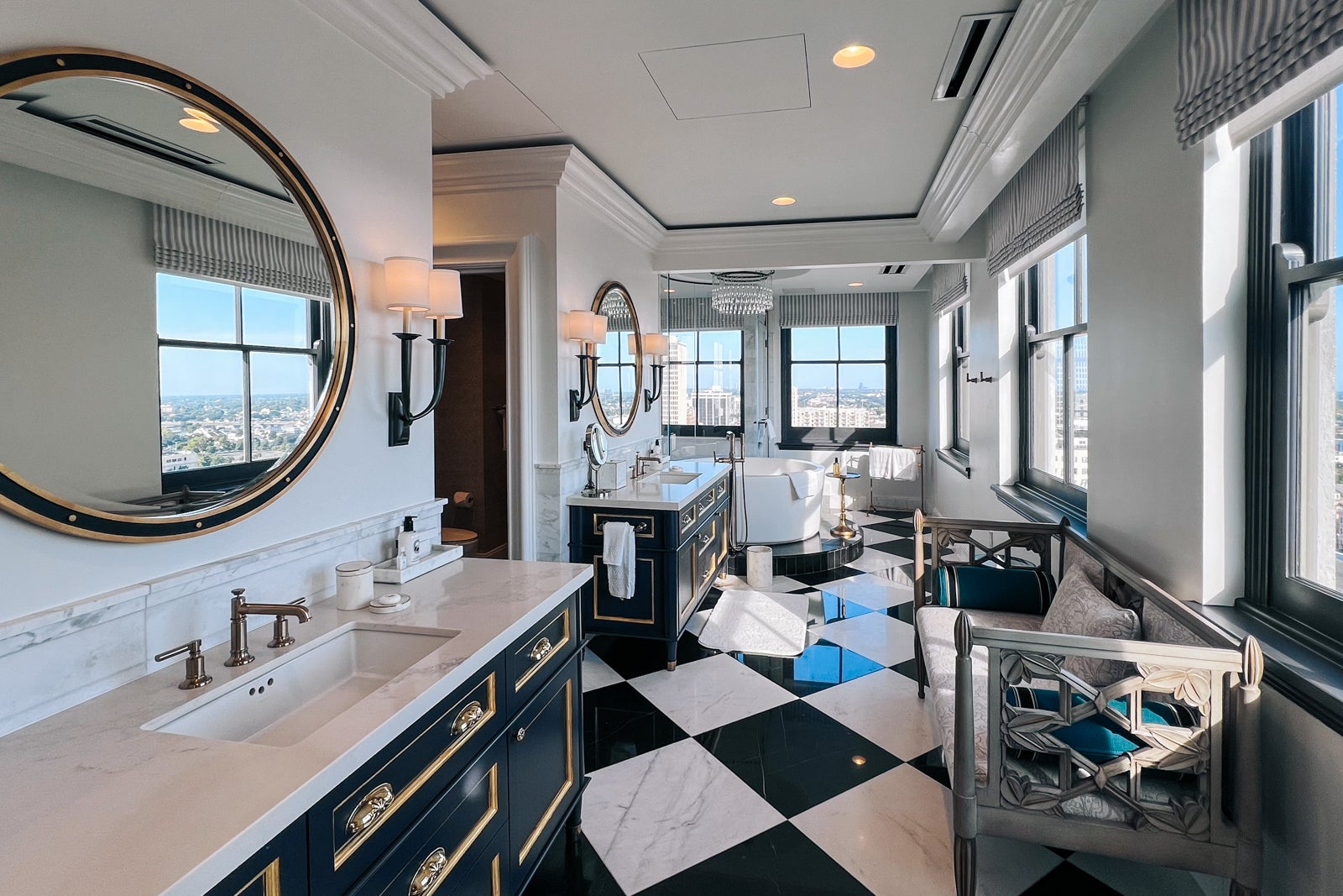 Bathroom of a suite at the Ritz Carlton New Orleans